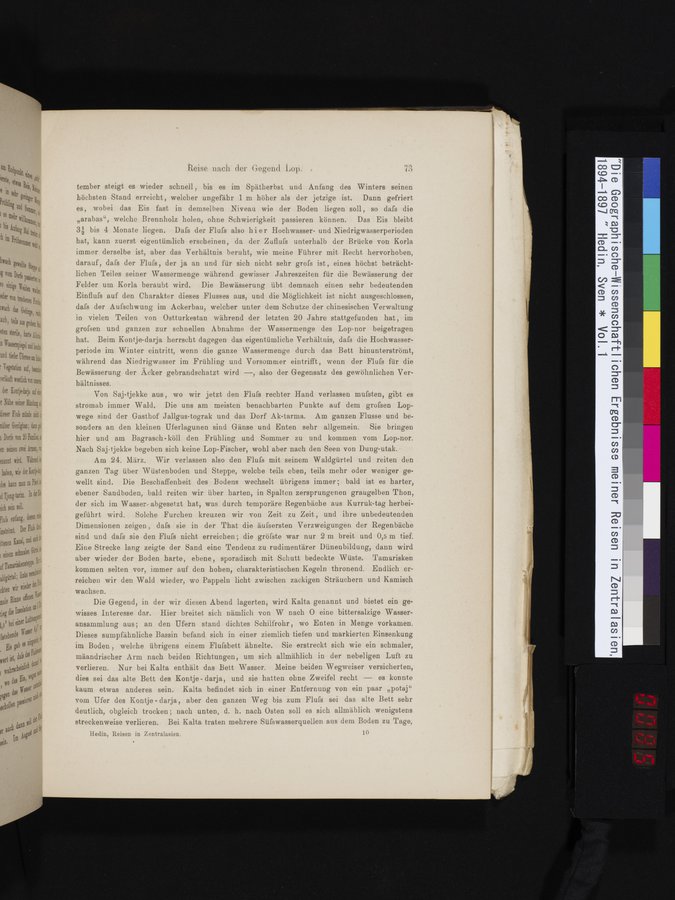 Die Geographische-Wissenschaftlichen Ergebnisse meiner Reisen in Zentralasien, 1894-1897 : vol.1 / Page 85 (Color Image)