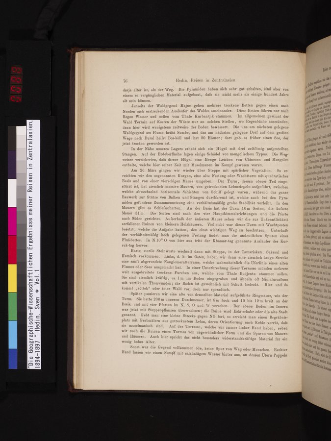 Die Geographische-Wissenschaftlichen Ergebnisse meiner Reisen in Zentralasien, 1894-1897 : vol.1 / 88 ページ（カラー画像）