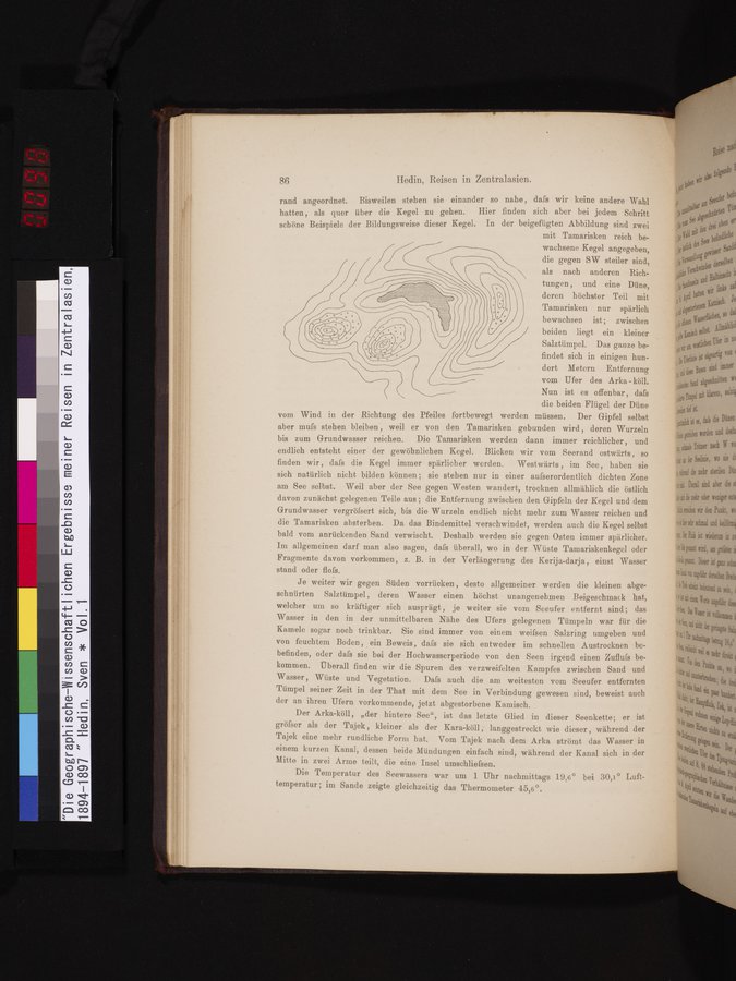 Die Geographische-Wissenschaftlichen Ergebnisse meiner Reisen in Zentralasien, 1894-1897 : vol.1 / Page 98 (Color Image)