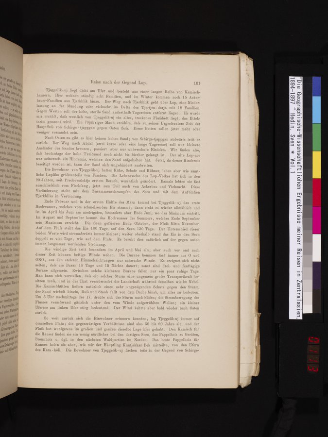 Die Geographische-Wissenschaftlichen Ergebnisse meiner Reisen in Zentralasien, 1894-1897 : vol.1 / 113 ページ（カラー画像）