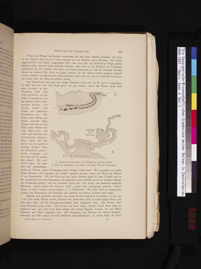 Die Geographische-Wissenschaftlichen Ergebnisse meiner Reisen in Zentralasien, 1894-1897 : vol.1 / 117 ページ（カラー画像）