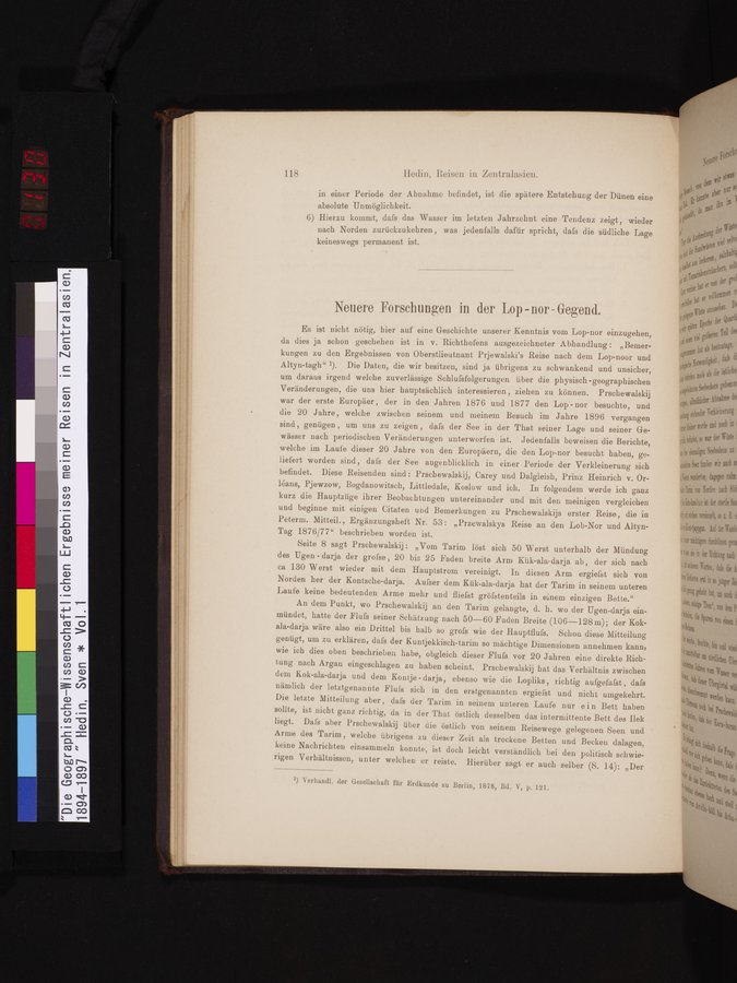 Die Geographische-Wissenschaftlichen Ergebnisse meiner Reisen in Zentralasien, 1894-1897 : vol.1 / 130 ページ（カラー画像）