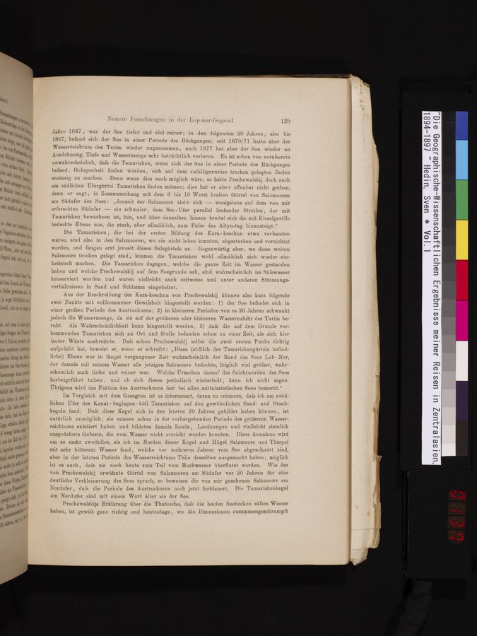 Die Geographische-Wissenschaftlichen Ergebnisse meiner Reisen in Zentralasien, 1894-1897 : vol.1 / Page 137 (Color Image)