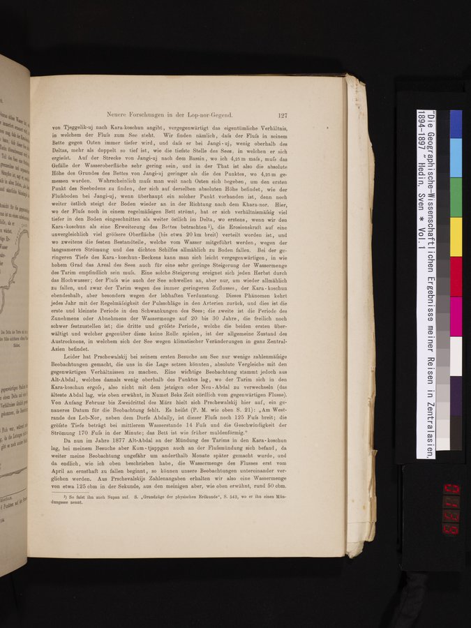 Die Geographische-Wissenschaftlichen Ergebnisse meiner Reisen in Zentralasien, 1894-1897 : vol.1 / Page 139 (Color Image)