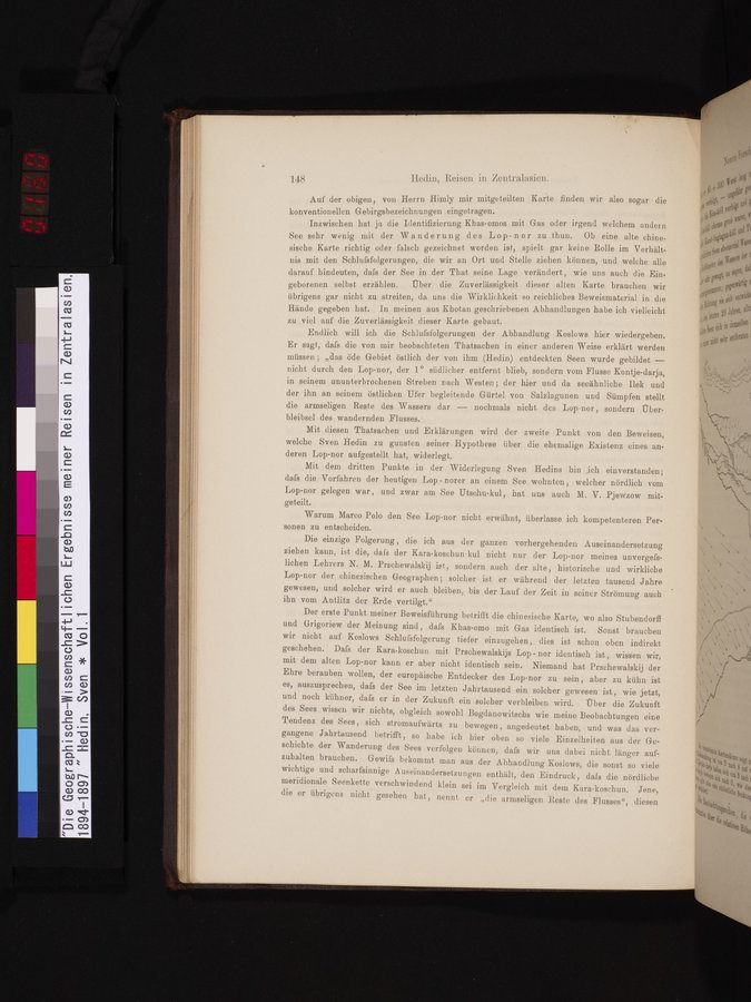 Die Geographische-Wissenschaftlichen Ergebnisse meiner Reisen in Zentralasien, 1894-1897 : vol.1 / Page 160 (Color Image)