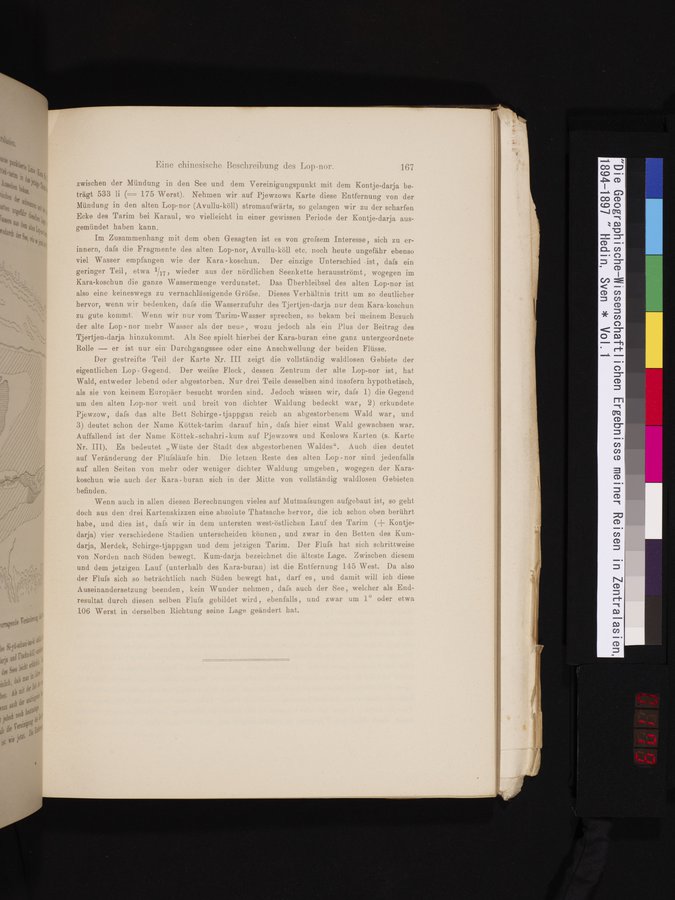 Die Geographische-Wissenschaftlichen Ergebnisse meiner Reisen in Zentralasien, 1894-1897 : vol.1 / 179 ページ（カラー画像）