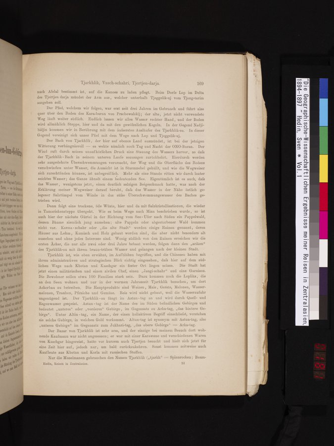 Die Geographische-Wissenschaftlichen Ergebnisse meiner Reisen in Zentralasien, 1894-1897 : vol.1 / 181 ページ（カラー画像）