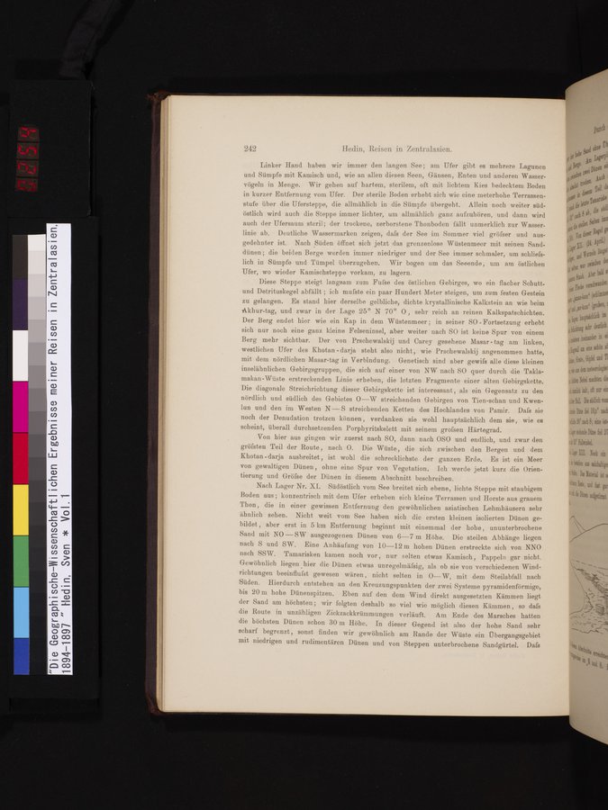 Die Geographische-Wissenschaftlichen Ergebnisse meiner Reisen in Zentralasien, 1894-1897 : vol.1 / Page 254 (Color Image)