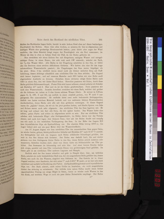 Die Geographische-Wissenschaftlichen Ergebnisse meiner Reisen in Zentralasien, 1894-1897 : vol.1 / Page 303 (Color Image)