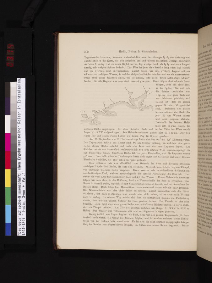 Die Geographische-Wissenschaftlichen Ergebnisse meiner Reisen in Zentralasien, 1894-1897 : vol.1 / 314 ページ（カラー画像）