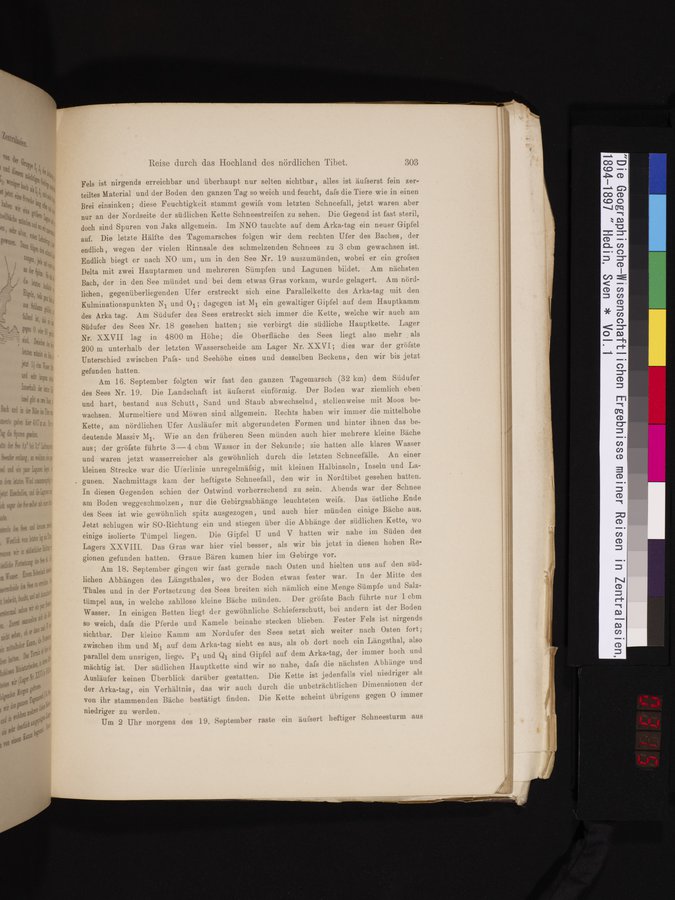 Die Geographische-Wissenschaftlichen Ergebnisse meiner Reisen in Zentralasien, 1894-1897 : vol.1 / 315 ページ（カラー画像）