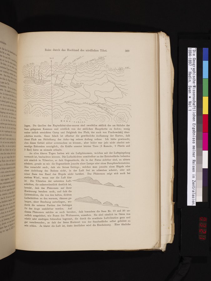 Die Geographische-Wissenschaftlichen Ergebnisse meiner Reisen in Zentralasien, 1894-1897 : vol.1 / 321 ページ（カラー画像）