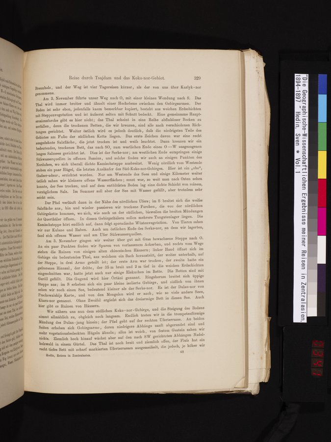 Die Geographische-Wissenschaftlichen Ergebnisse meiner Reisen in Zentralasien, 1894-1897 : vol.1 / Page 341 (Color Image)