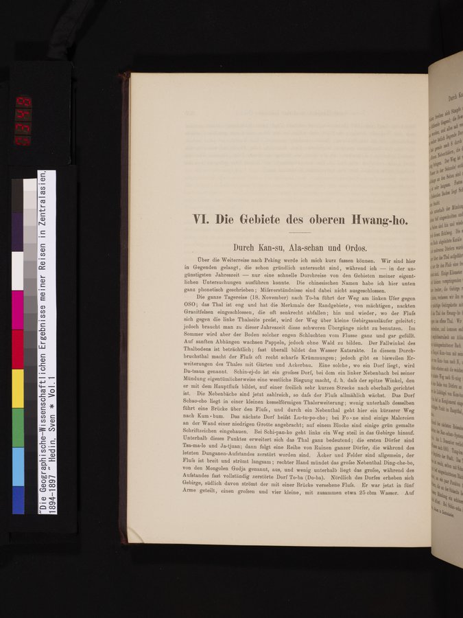 Die Geographische-Wissenschaftlichen Ergebnisse meiner Reisen in Zentralasien, 1894-1897 : vol.1 / 348 ページ（カラー画像）