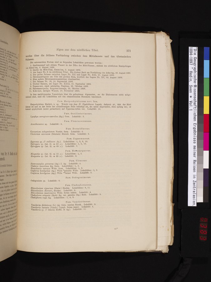 Die Geographische-Wissenschaftlichen Ergebnisse meiner Reisen in Zentralasien, 1894-1897 : vol.1 / 383 ページ（カラー画像）