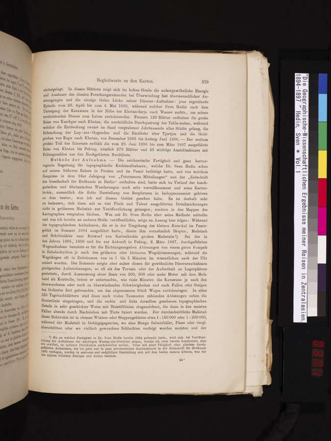 Die Geographische-Wissenschaftlichen Ergebnisse meiner Reisen in Zentralasien, 1894-1897 : vol.1 / Page 391 (Color Image)