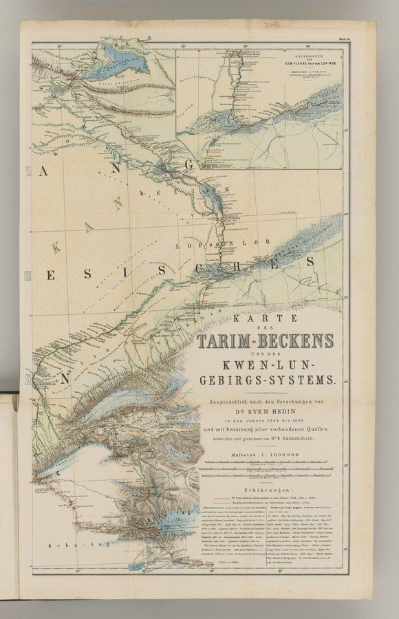Die Geographische-Wissenschaftlichen Ergebnisse meiner Reisen in Zentralasien, 1894-1897 : vol.1 / Page 417 (Color Image)
