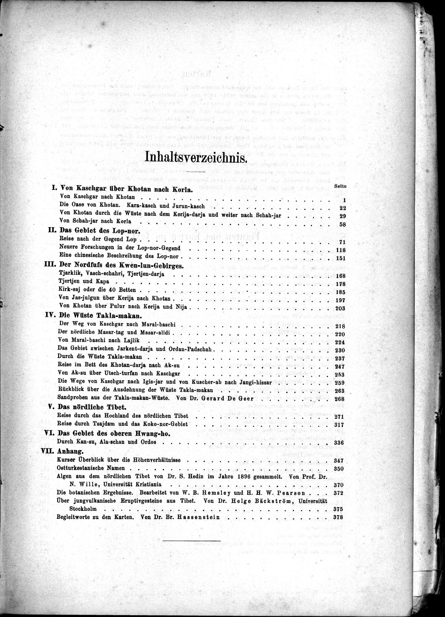 Die Geographische-Wissenschaftlichen Ergebnisse meiner Reisen in Zentralasien, 1894-1897 : vol.1 / Page 9 (Grayscale High Resolution Image)