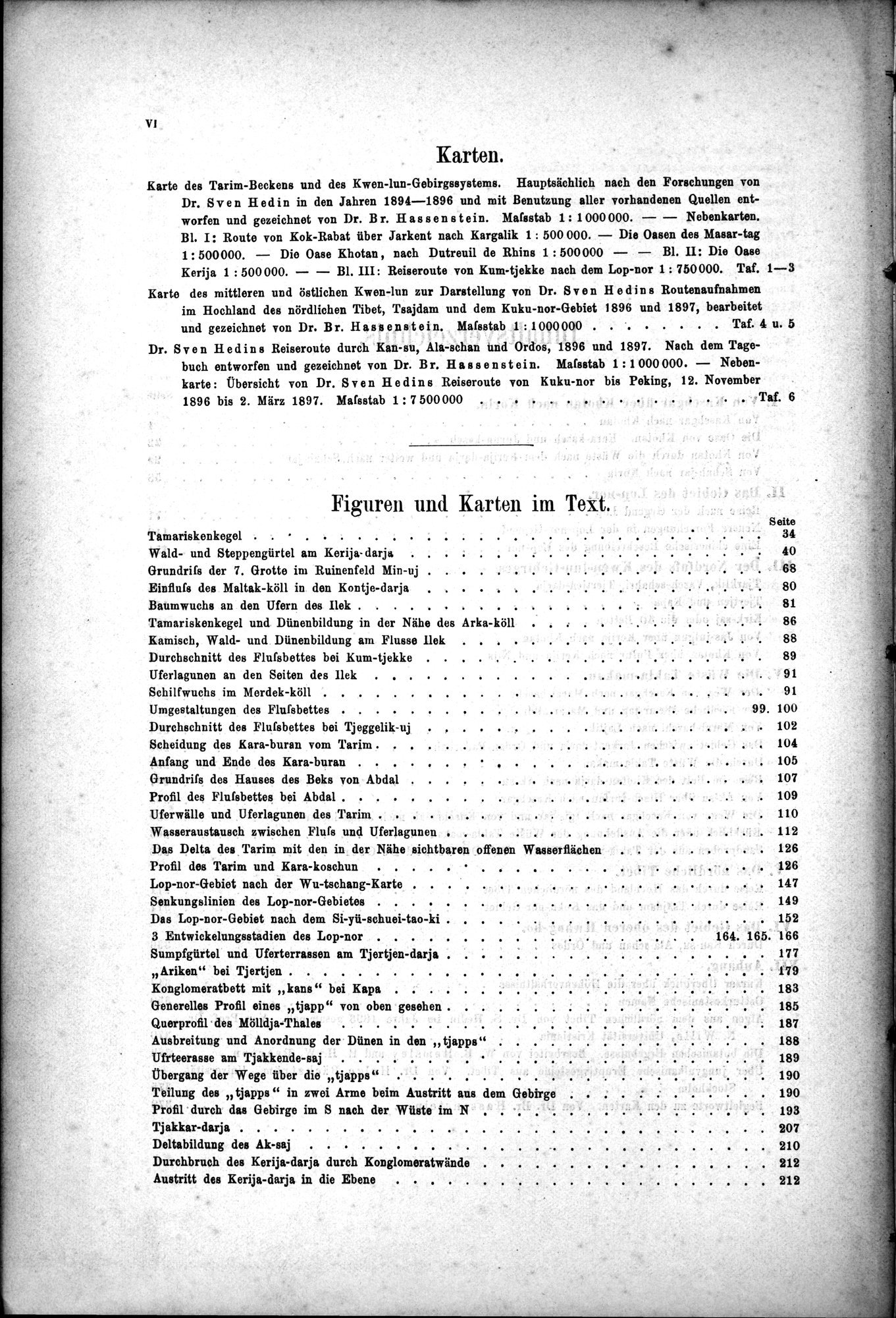 Die Geographische-Wissenschaftlichen Ergebnisse meiner Reisen in Zentralasien, 1894-1897 : vol.1 / 10 ページ（白黒高解像度画像）