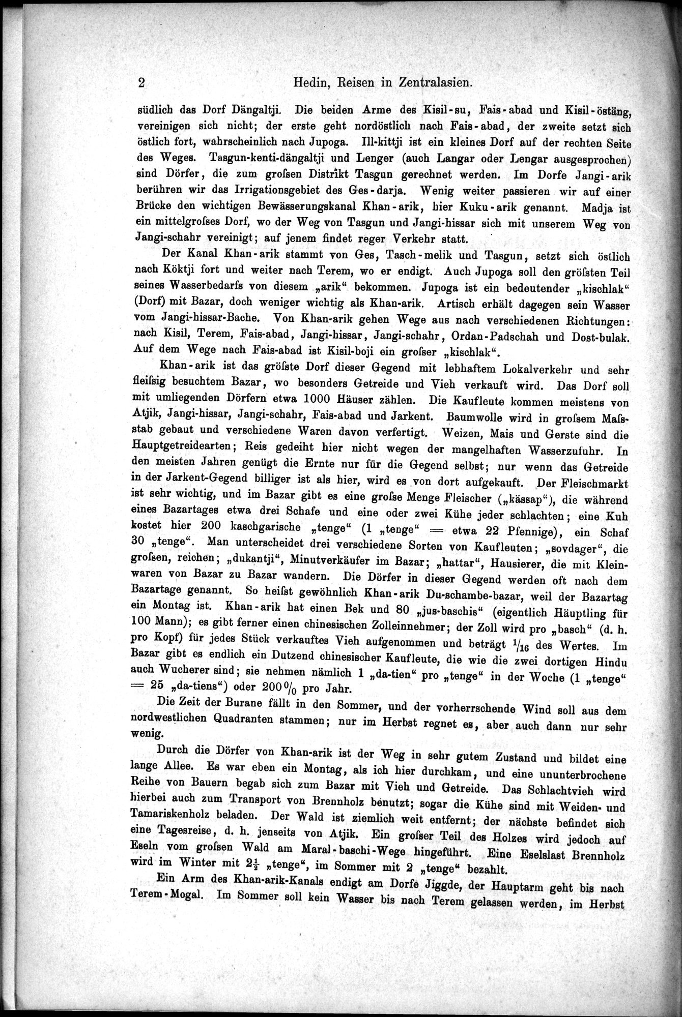 Die Geographische-Wissenschaftlichen Ergebnisse meiner Reisen in Zentralasien, 1894-1897 : vol.1 / Page 14 (Grayscale High Resolution Image)
