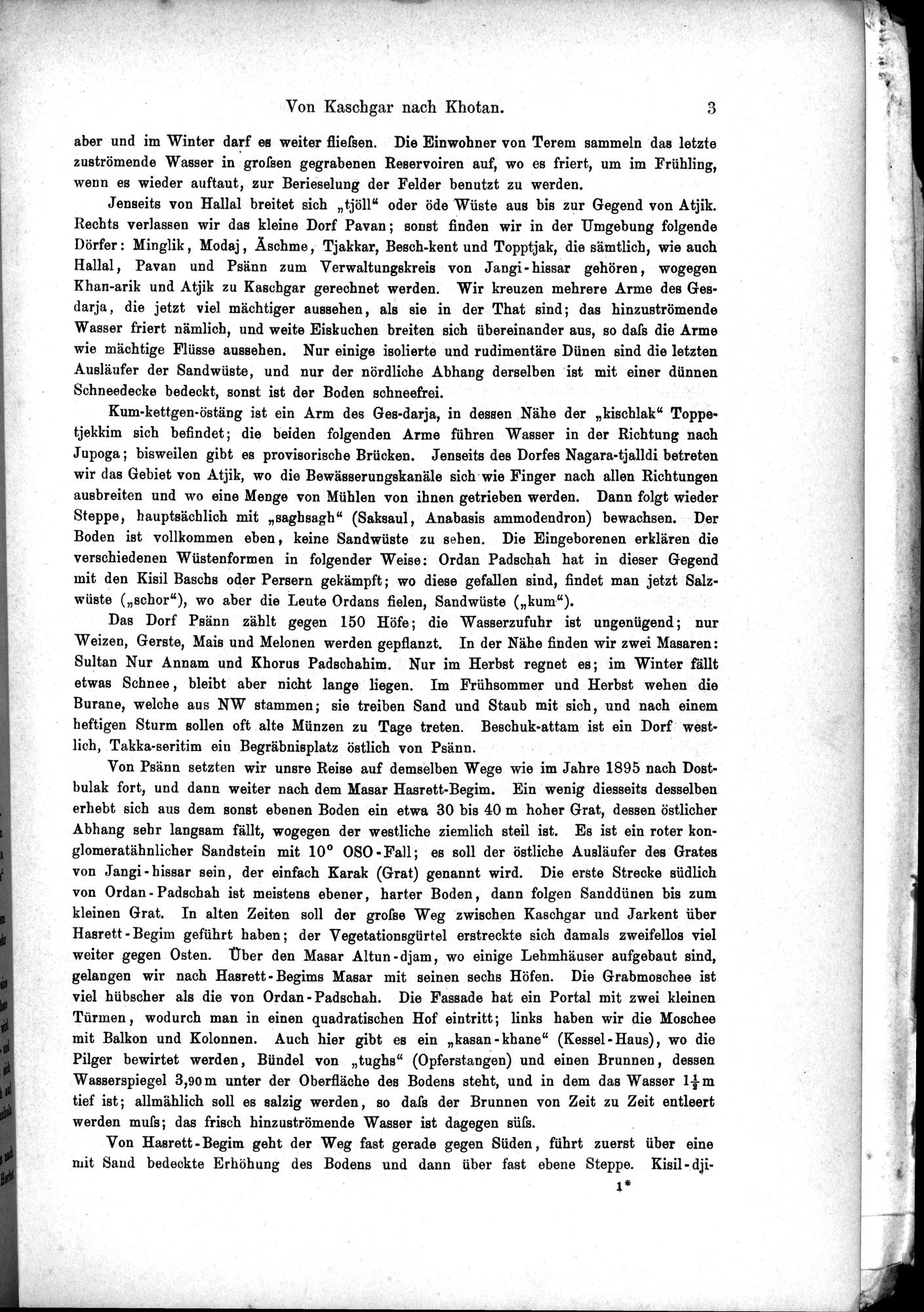Die Geographische-Wissenschaftlichen Ergebnisse meiner Reisen in Zentralasien, 1894-1897 : vol.1 / 15 ページ（白黒高解像度画像）