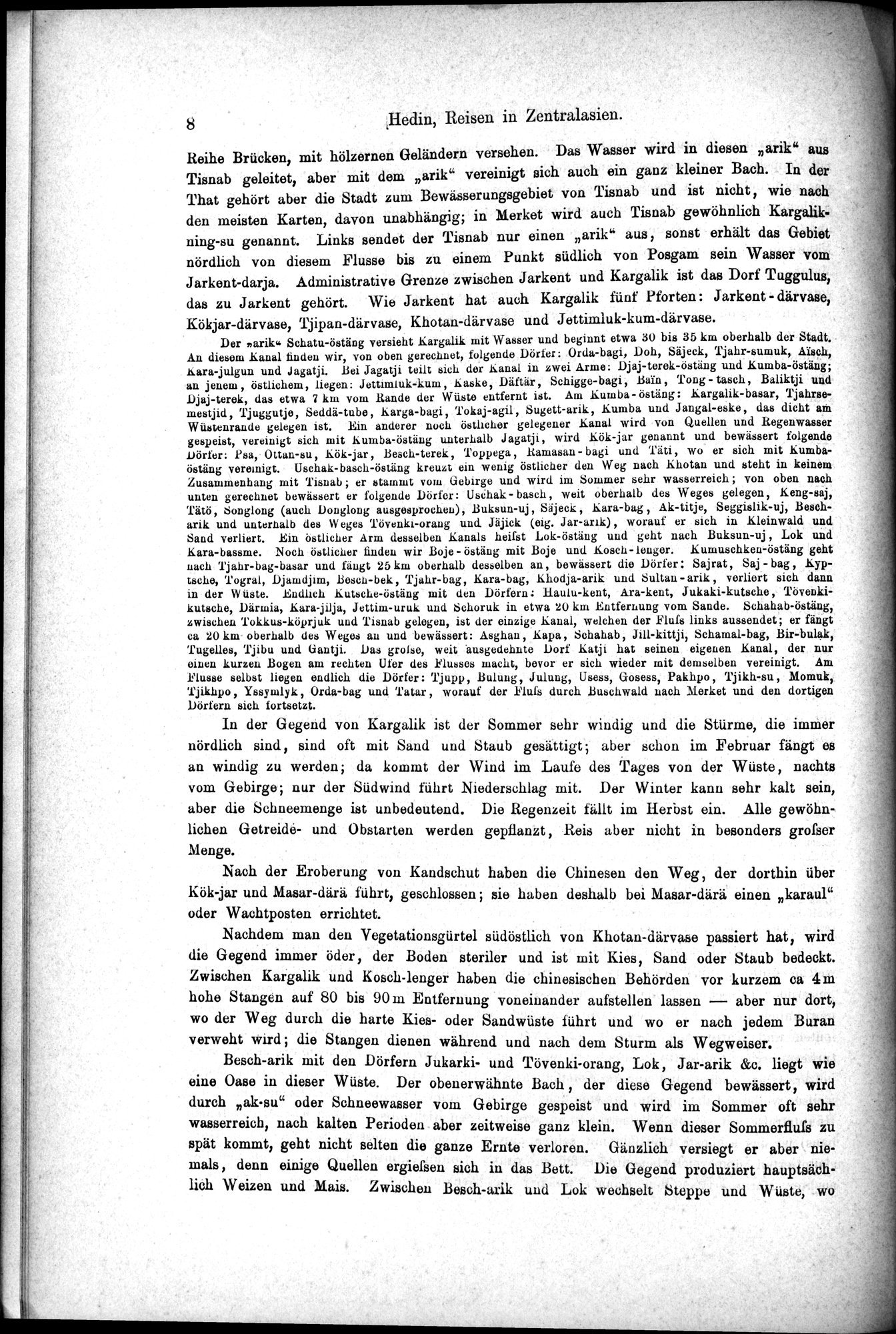 Die Geographische-Wissenschaftlichen Ergebnisse meiner Reisen in Zentralasien, 1894-1897 : vol.1 / Page 20 (Grayscale High Resolution Image)