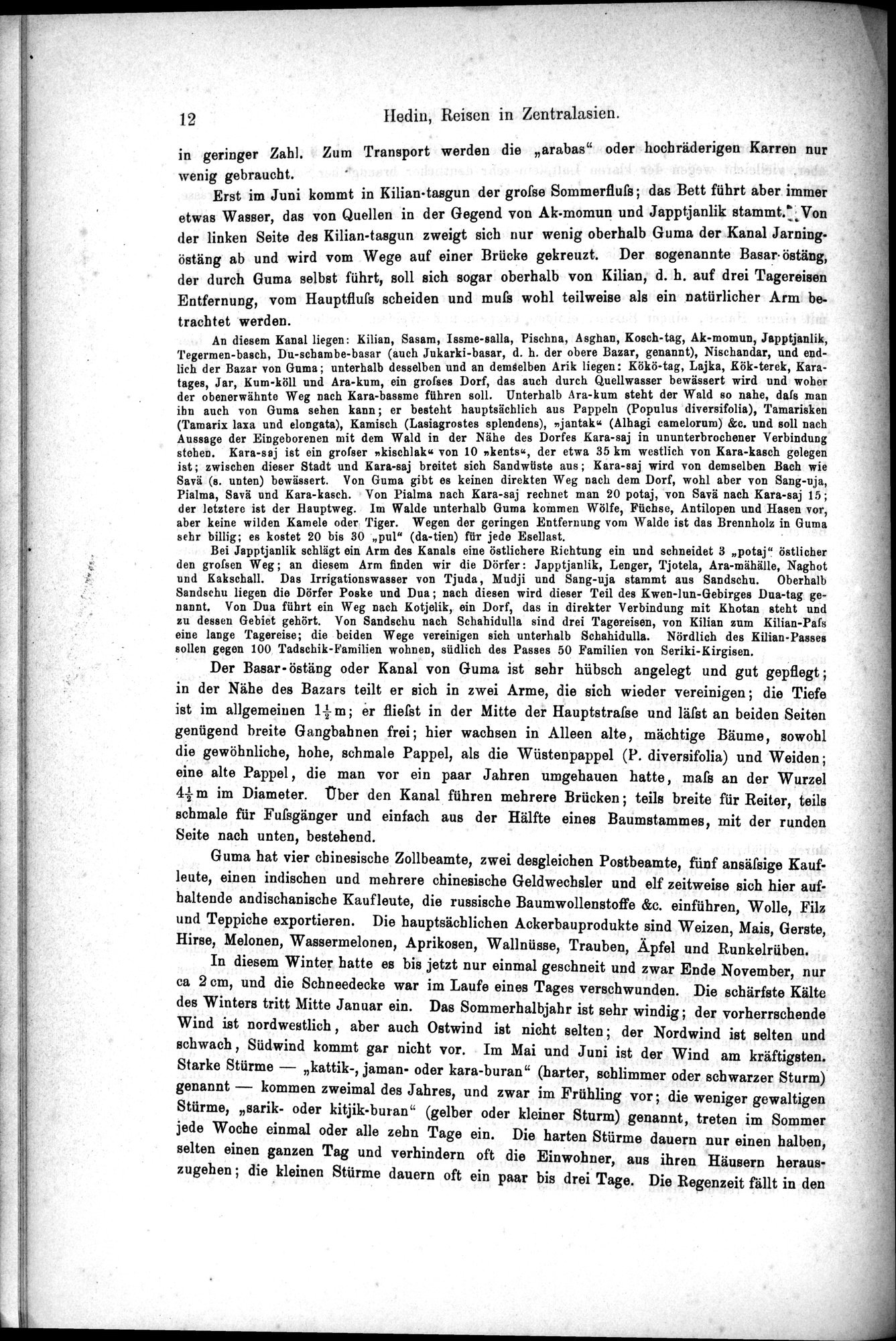 Die Geographische-Wissenschaftlichen Ergebnisse meiner Reisen in Zentralasien, 1894-1897 : vol.1 / Page 24 (Grayscale High Resolution Image)