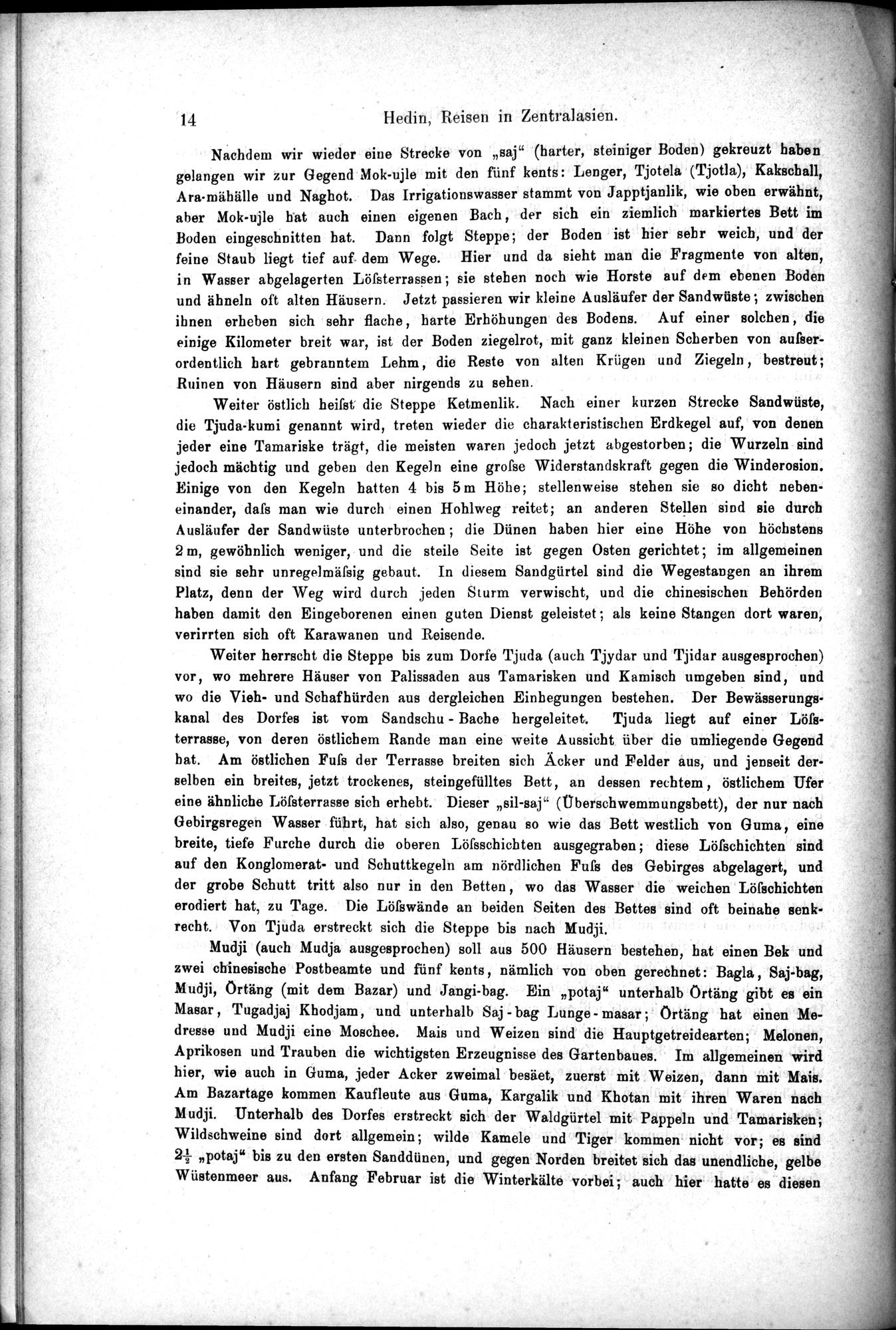 Die Geographische-Wissenschaftlichen Ergebnisse meiner Reisen in Zentralasien, 1894-1897 : vol.1 / Page 26 (Grayscale High Resolution Image)