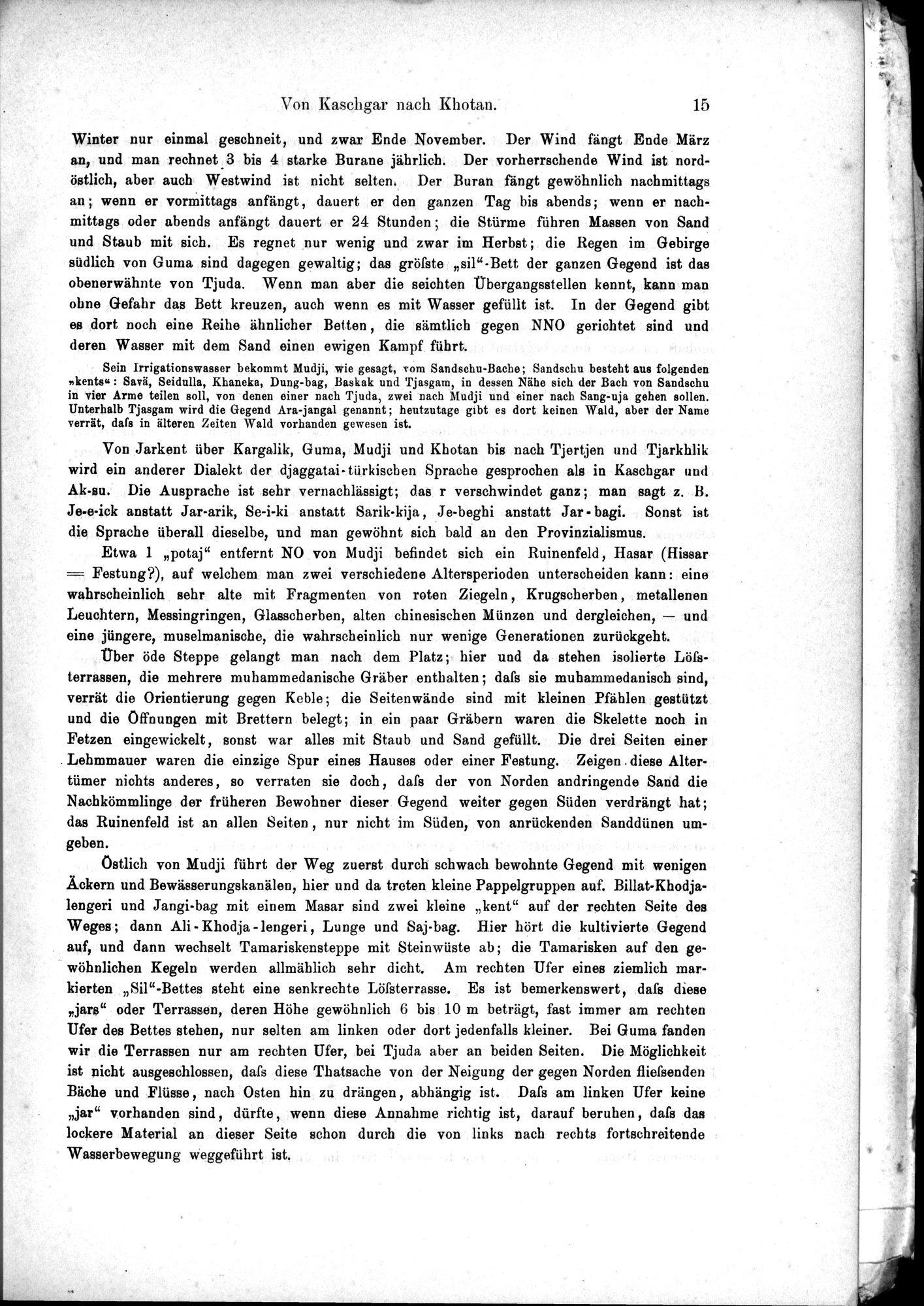 Die Geographische-Wissenschaftlichen Ergebnisse meiner Reisen in Zentralasien, 1894-1897 : vol.1 / Page 27 (Grayscale High Resolution Image)