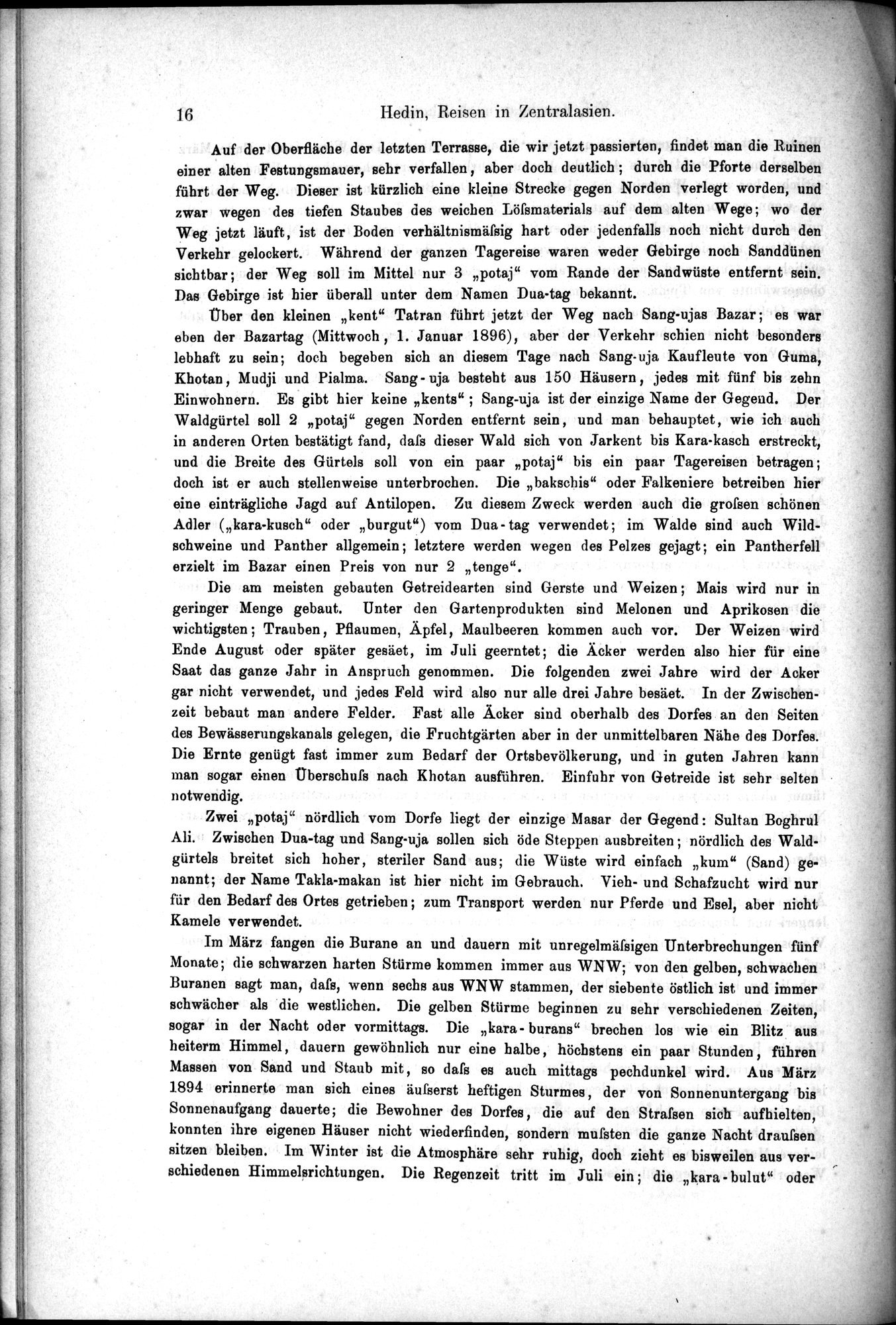 Die Geographische-Wissenschaftlichen Ergebnisse meiner Reisen in Zentralasien, 1894-1897 : vol.1 / Page 28 (Grayscale High Resolution Image)