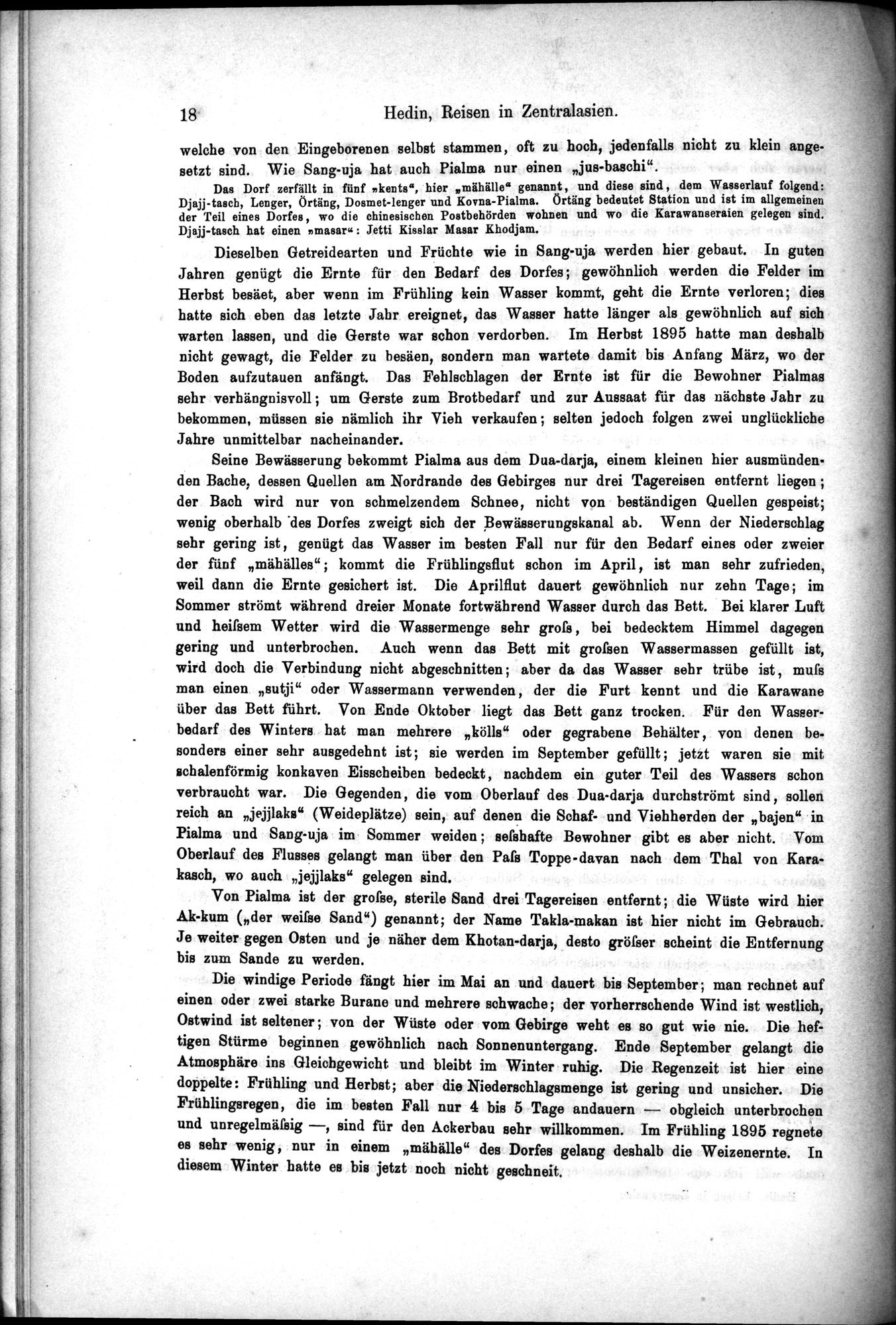 Die Geographische-Wissenschaftlichen Ergebnisse meiner Reisen in Zentralasien, 1894-1897 : vol.1 / Page 30 (Grayscale High Resolution Image)