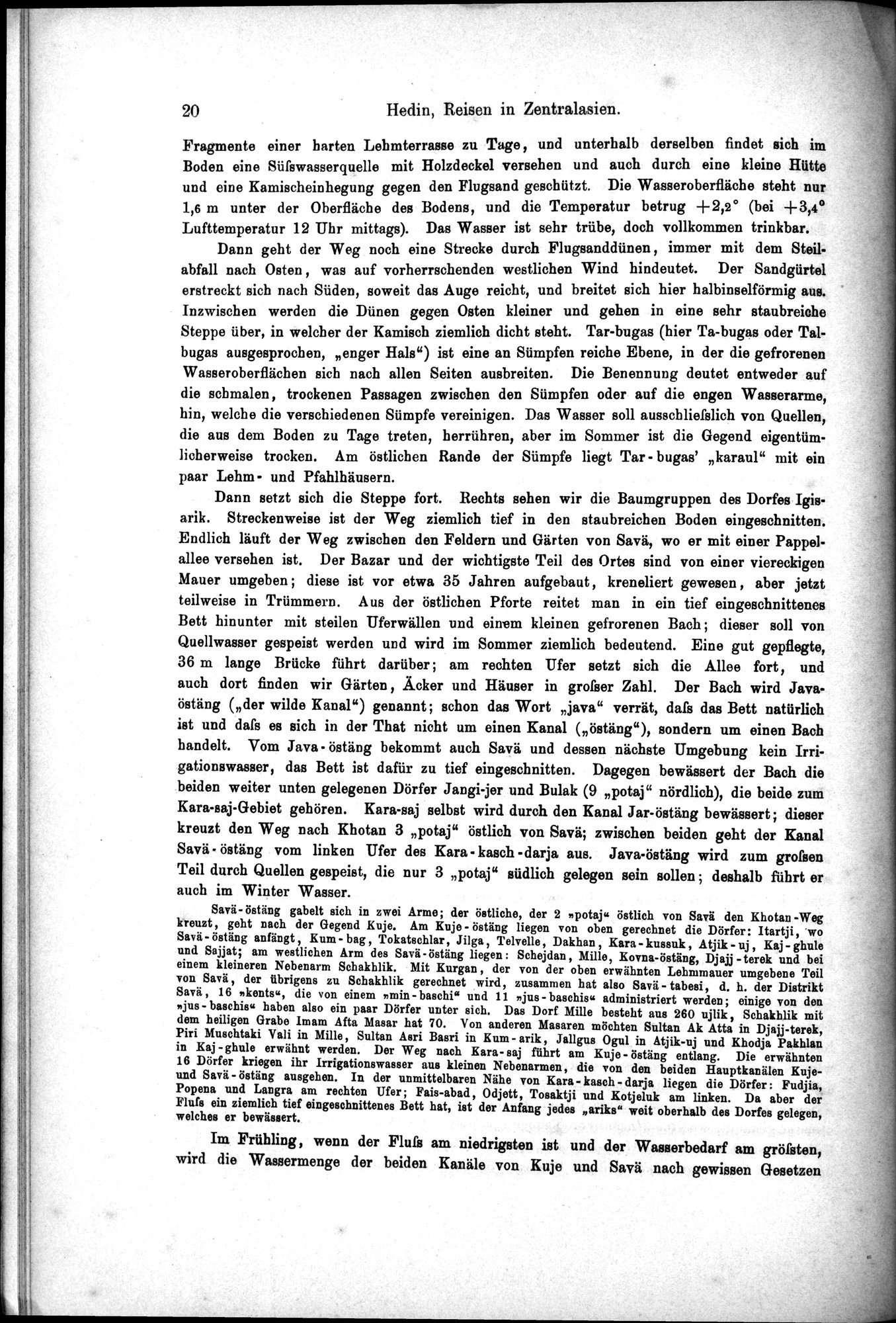 Die Geographische-Wissenschaftlichen Ergebnisse meiner Reisen in Zentralasien, 1894-1897 : vol.1 / Page 32 (Grayscale High Resolution Image)