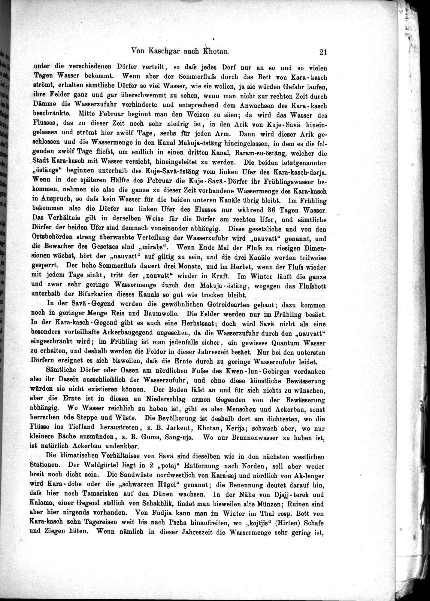 Die Geographische-Wissenschaftlichen Ergebnisse meiner Reisen in Zentralasien, 1894-1897 : vol.1 / Page 33 (Grayscale High Resolution Image)