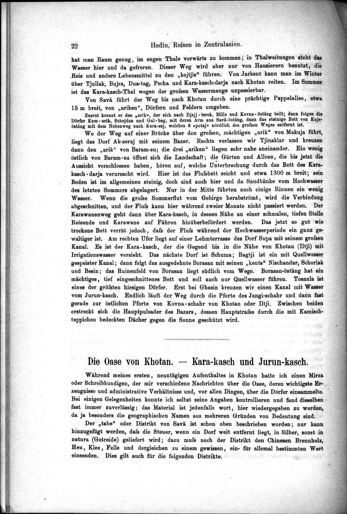 Die Geographische-Wissenschaftlichen Ergebnisse meiner Reisen in Zentralasien, 1894-1897 : vol.1 / Page 34 (Grayscale High Resolution Image)