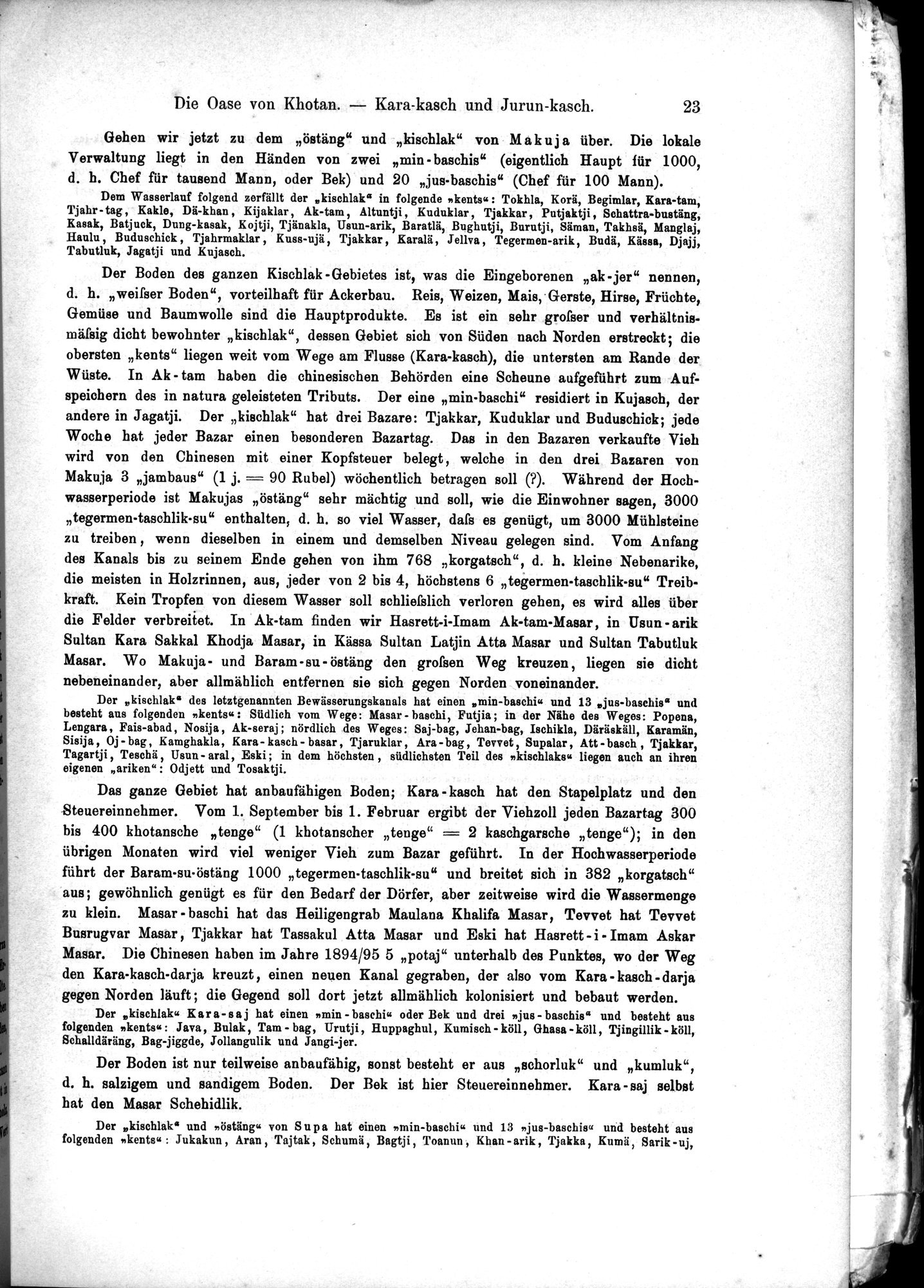 Die Geographische-Wissenschaftlichen Ergebnisse meiner Reisen in Zentralasien, 1894-1897 : vol.1 / Page 35 (Grayscale High Resolution Image)