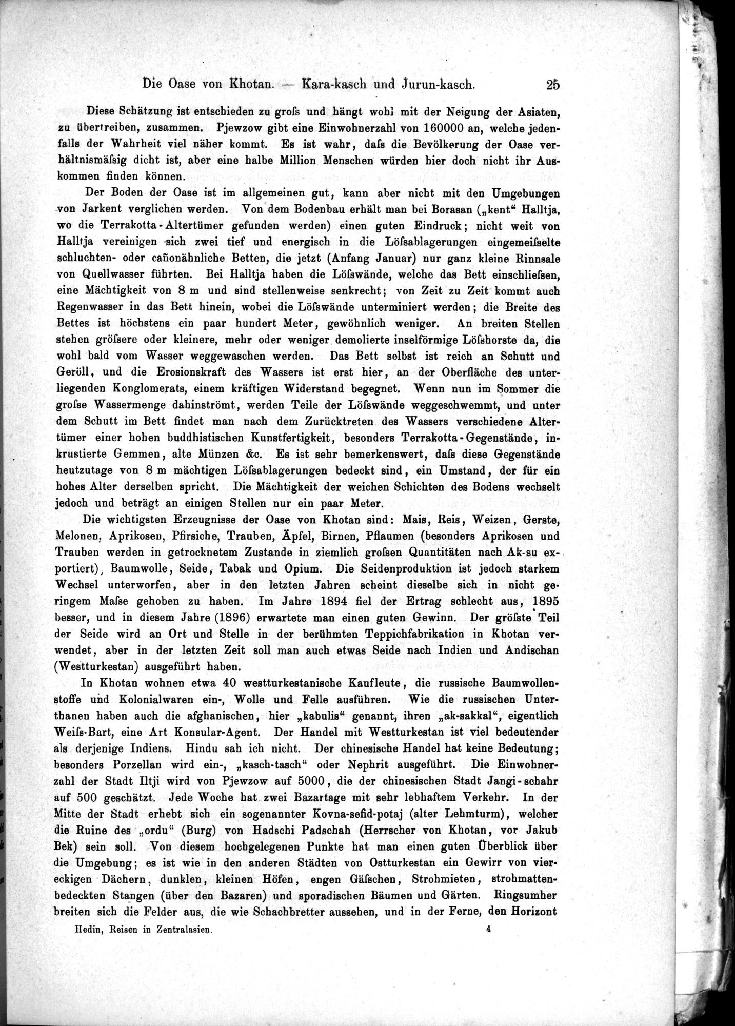 Die Geographische-Wissenschaftlichen Ergebnisse meiner Reisen in Zentralasien, 1894-1897 : vol.1 / Page 37 (Grayscale High Resolution Image)