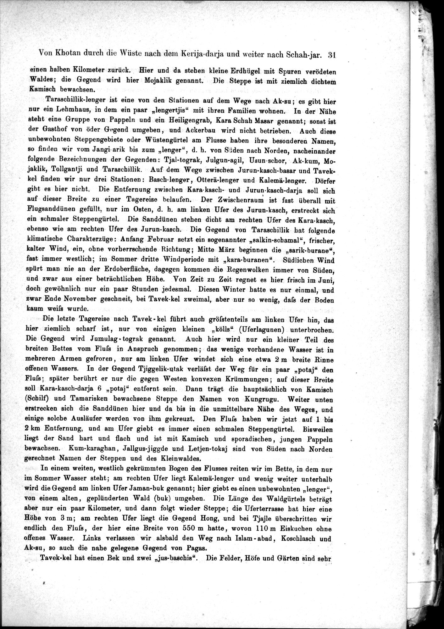 Die Geographische-Wissenschaftlichen Ergebnisse meiner Reisen in Zentralasien, 1894-1897 : vol.1 / Page 43 (Grayscale High Resolution Image)