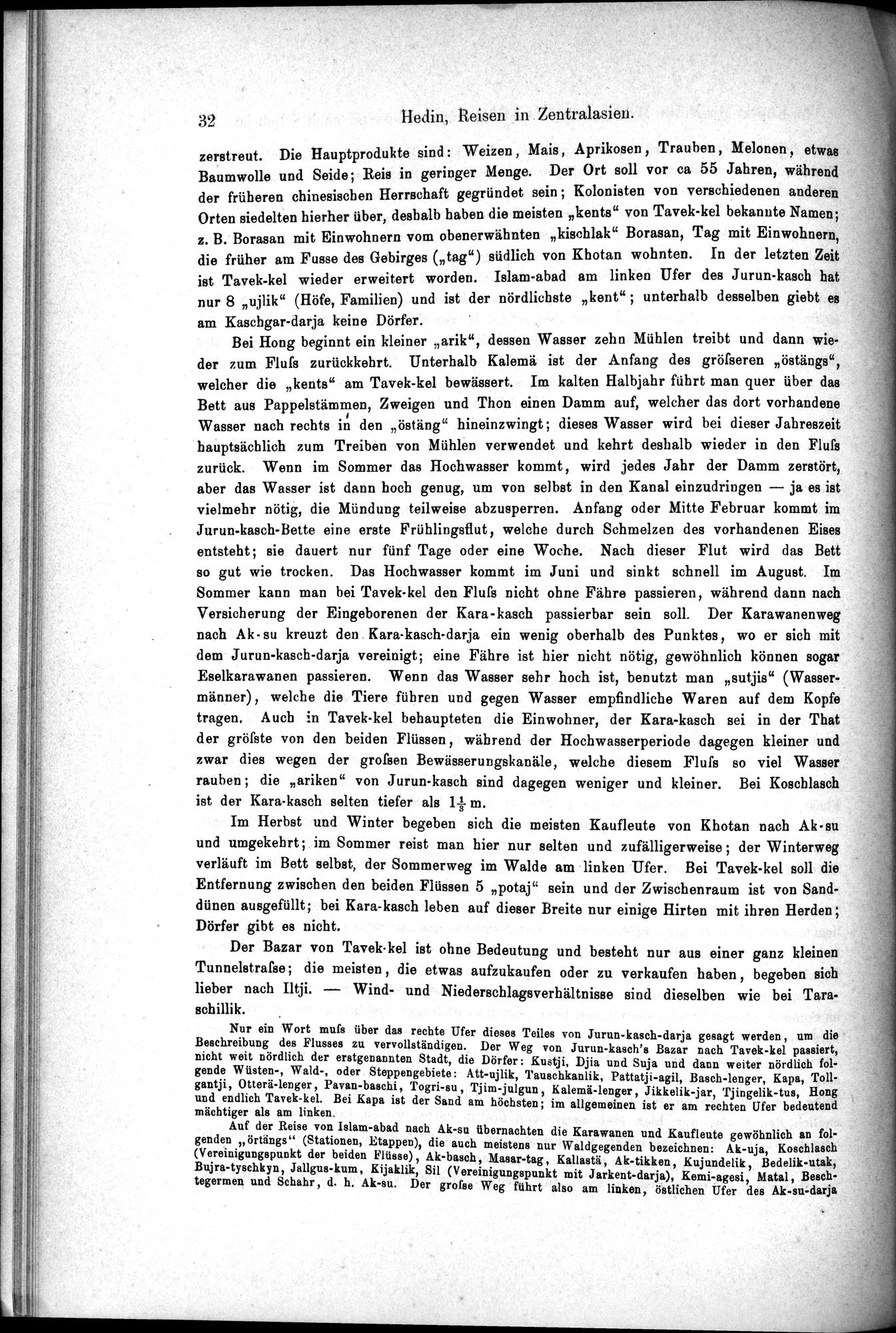 Die Geographische-Wissenschaftlichen Ergebnisse meiner Reisen in Zentralasien, 1894-1897 : vol.1 / Page 44 (Grayscale High Resolution Image)