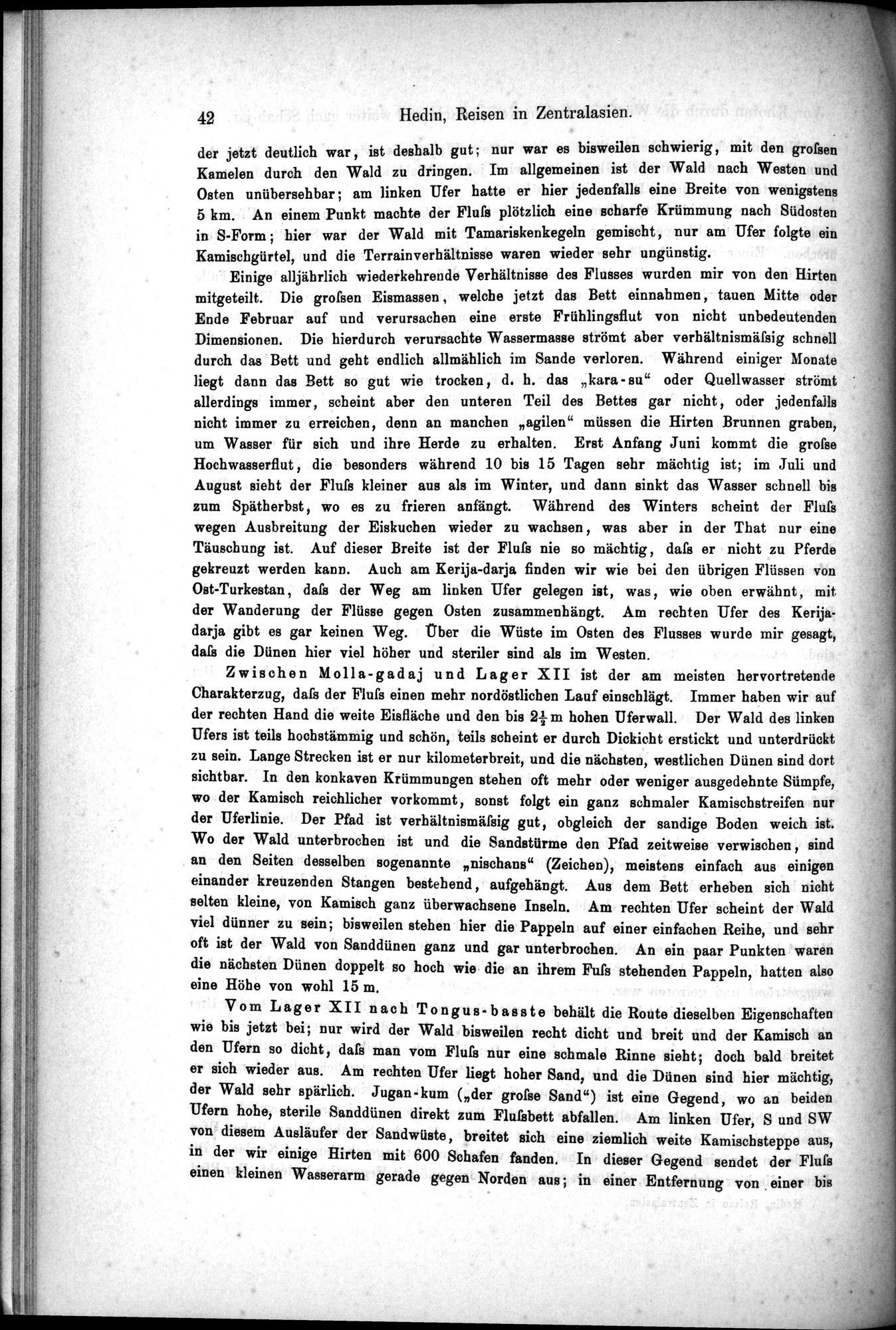 Die Geographische-Wissenschaftlichen Ergebnisse meiner Reisen in Zentralasien, 1894-1897 : vol.1 / Page 54 (Grayscale High Resolution Image)