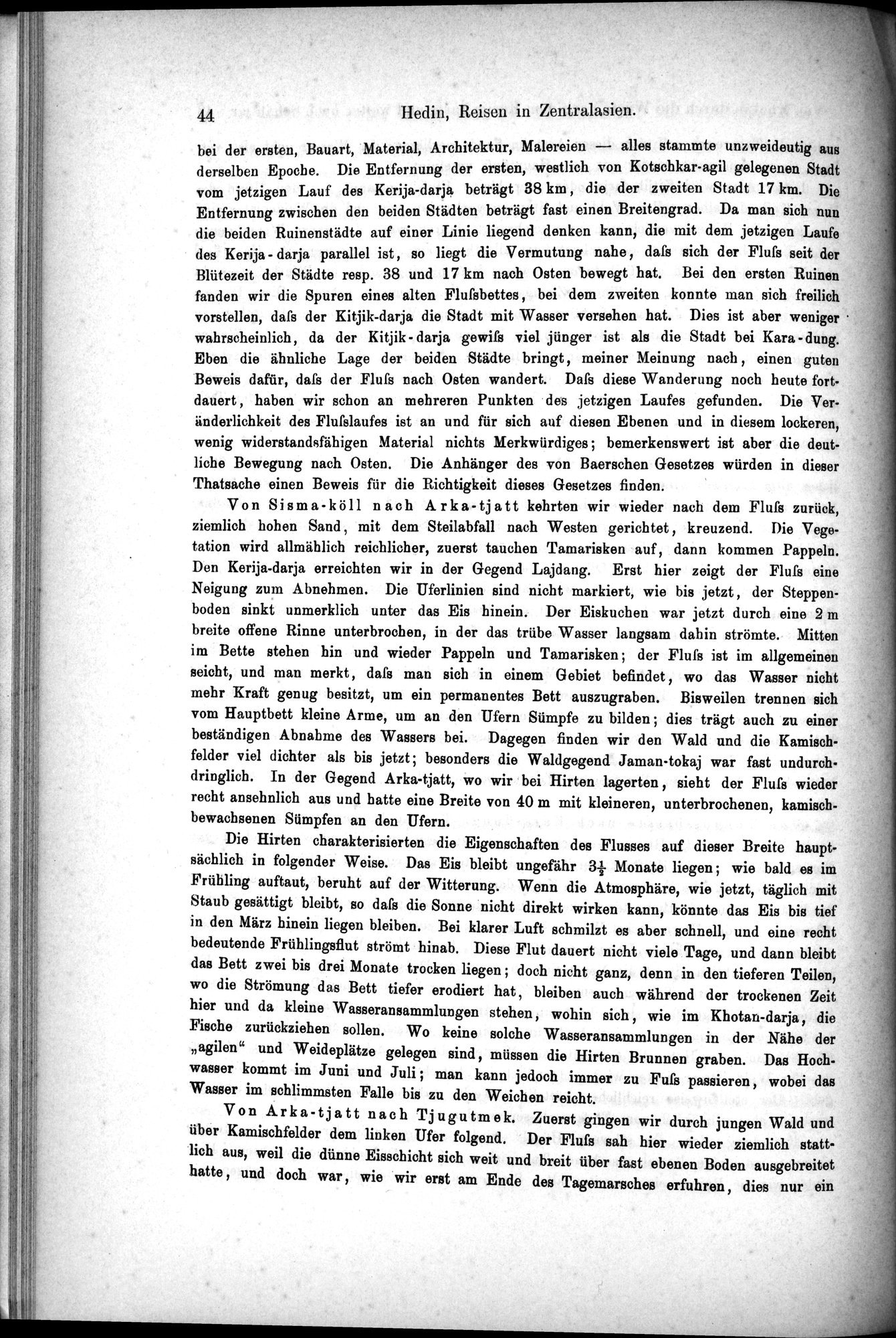 Die Geographische-Wissenschaftlichen Ergebnisse meiner Reisen in Zentralasien, 1894-1897 : vol.1 / Page 56 (Grayscale High Resolution Image)