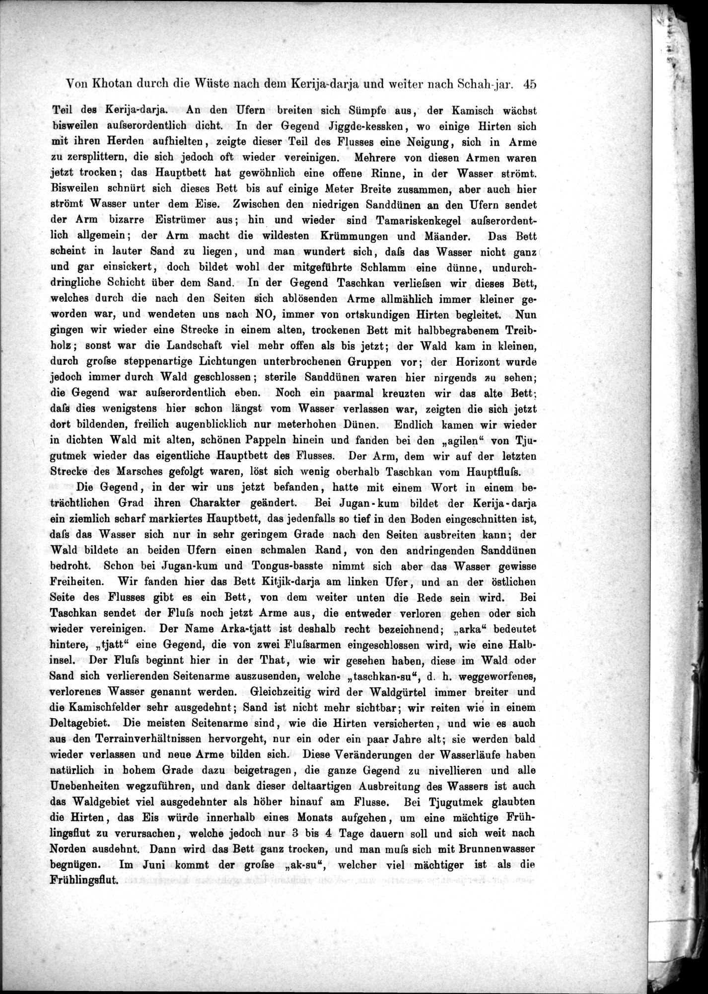 Die Geographische-Wissenschaftlichen Ergebnisse meiner Reisen in Zentralasien, 1894-1897 : vol.1 / Page 57 (Grayscale High Resolution Image)
