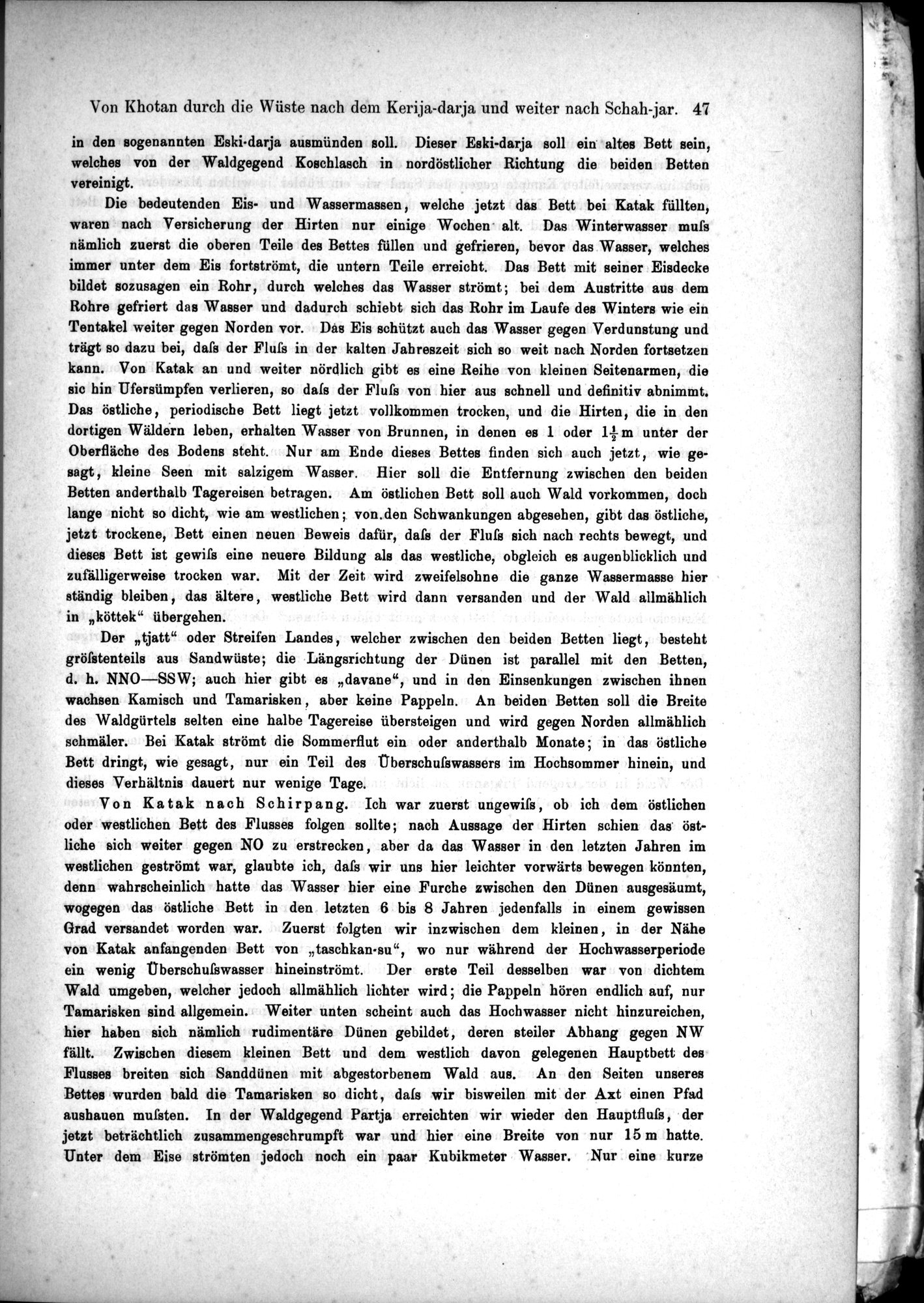 Die Geographische-Wissenschaftlichen Ergebnisse meiner Reisen in Zentralasien, 1894-1897 : vol.1 / Page 59 (Grayscale High Resolution Image)