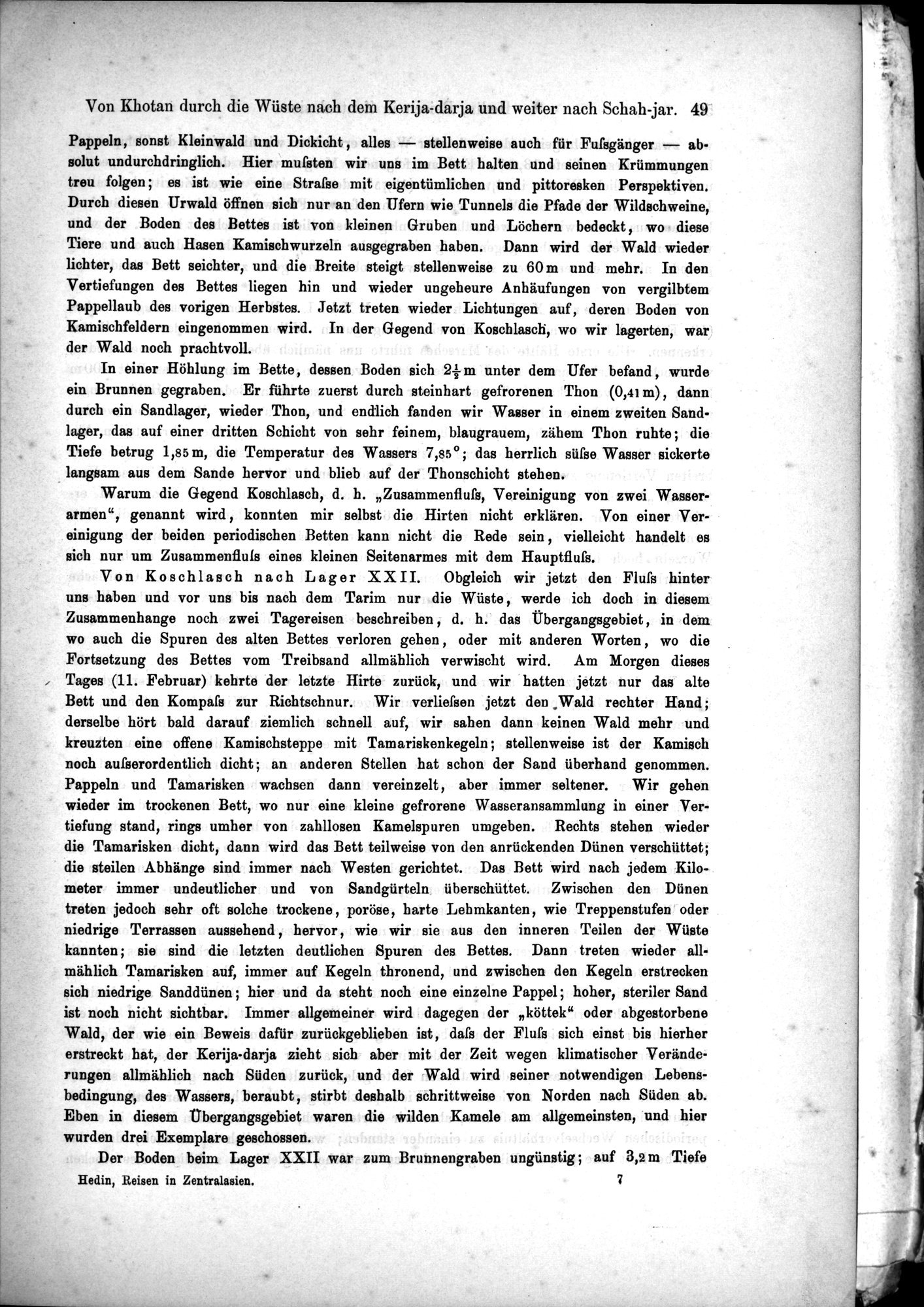 Die Geographische-Wissenschaftlichen Ergebnisse meiner Reisen in Zentralasien, 1894-1897 : vol.1 / Page 61 (Grayscale High Resolution Image)