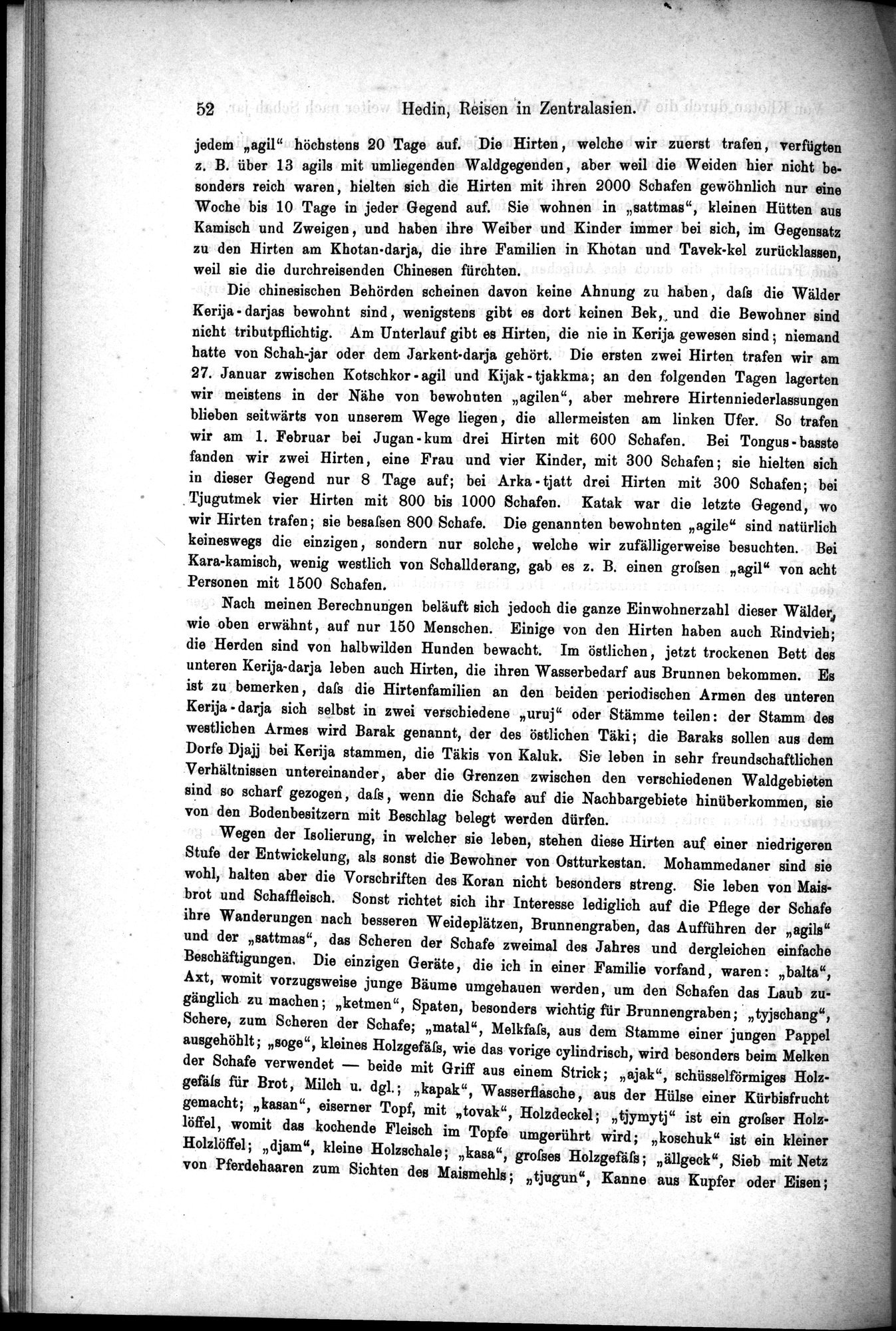 Die Geographische-Wissenschaftlichen Ergebnisse meiner Reisen in Zentralasien, 1894-1897 : vol.1 / Page 64 (Grayscale High Resolution Image)