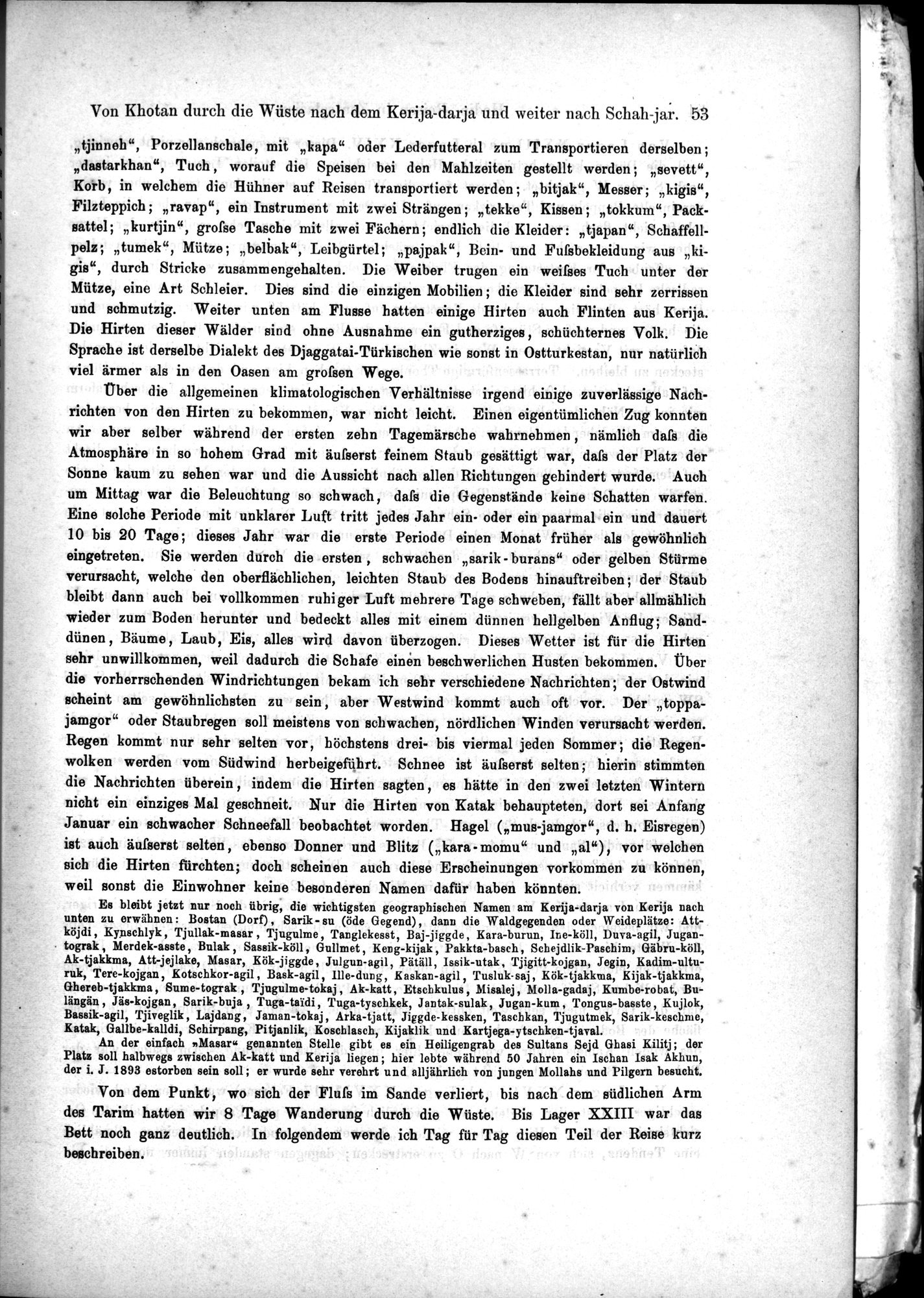 Die Geographische-Wissenschaftlichen Ergebnisse meiner Reisen in Zentralasien, 1894-1897 : vol.1 / Page 65 (Grayscale High Resolution Image)