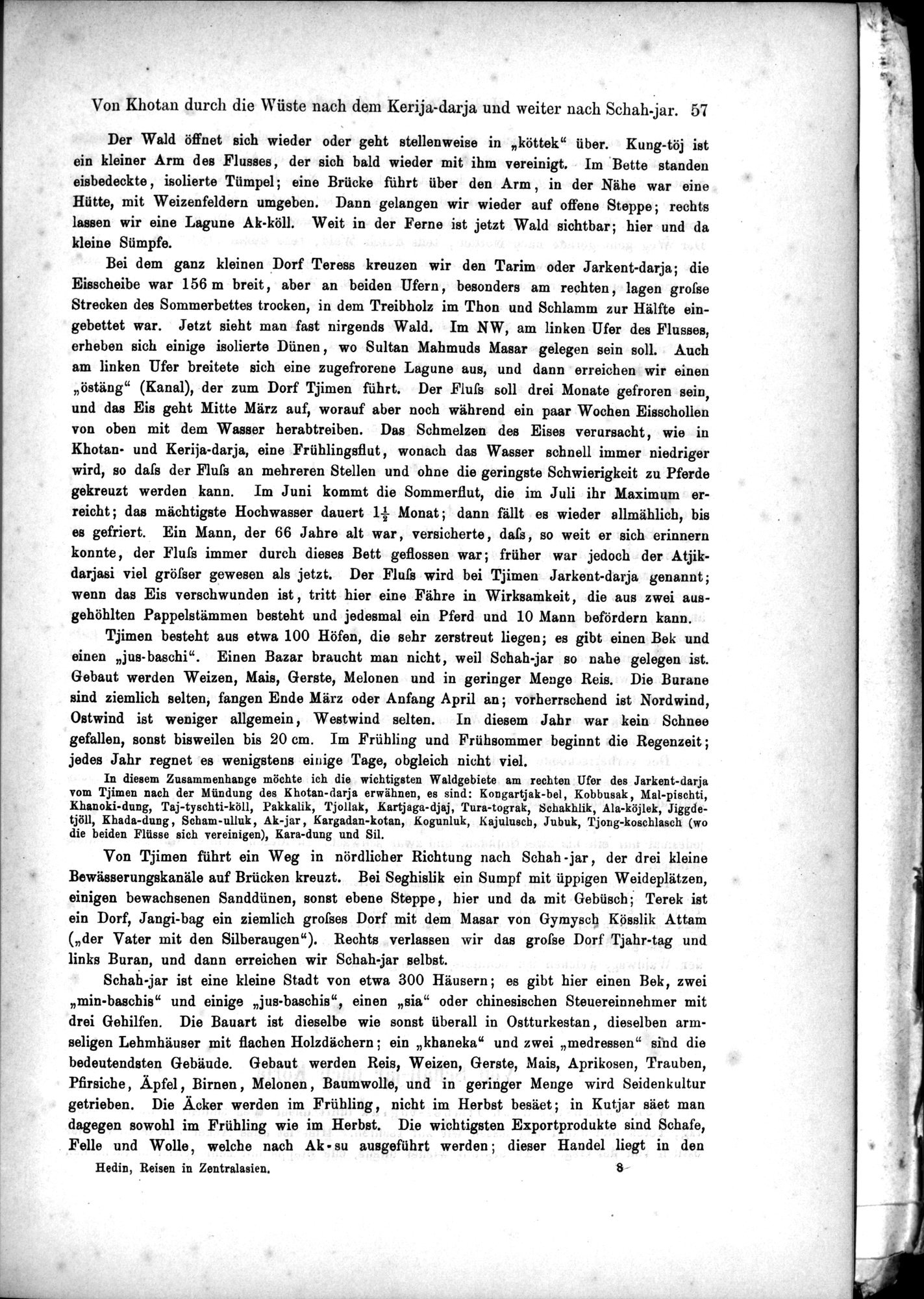Die Geographische-Wissenschaftlichen Ergebnisse meiner Reisen in Zentralasien, 1894-1897 : vol.1 / Page 69 (Grayscale High Resolution Image)