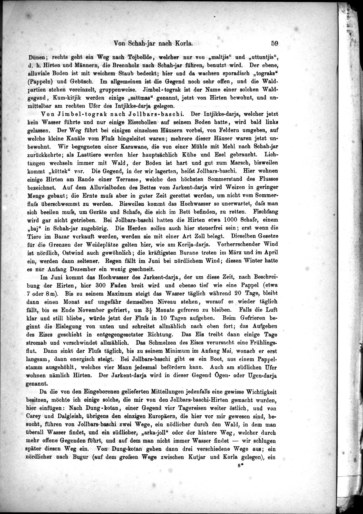 Die Geographische-Wissenschaftlichen Ergebnisse meiner Reisen in Zentralasien, 1894-1897 : vol.1 / Page 71 (Grayscale High Resolution Image)