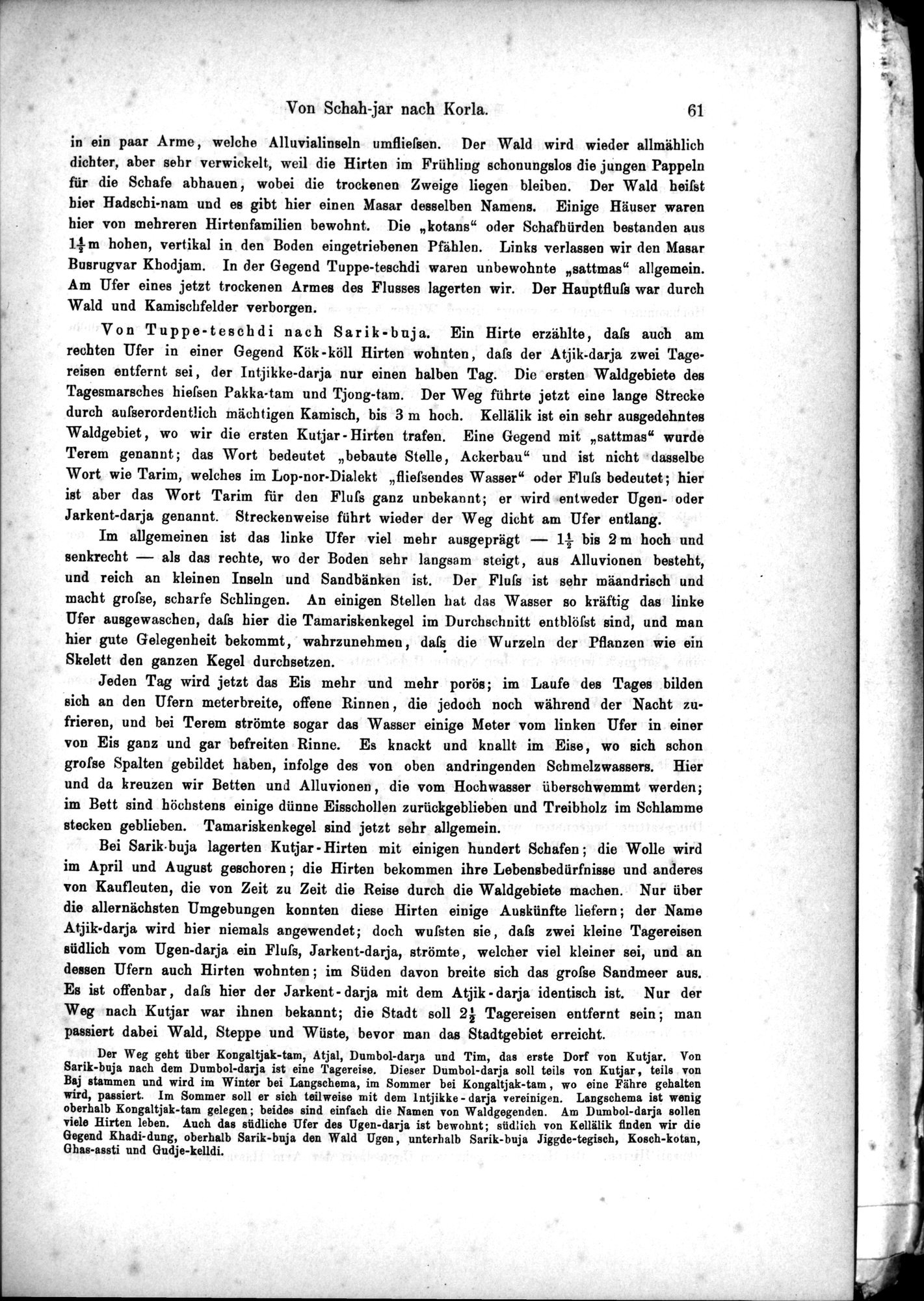 Die Geographische-Wissenschaftlichen Ergebnisse meiner Reisen in Zentralasien, 1894-1897 : vol.1 / 73 ページ（白黒高解像度画像）