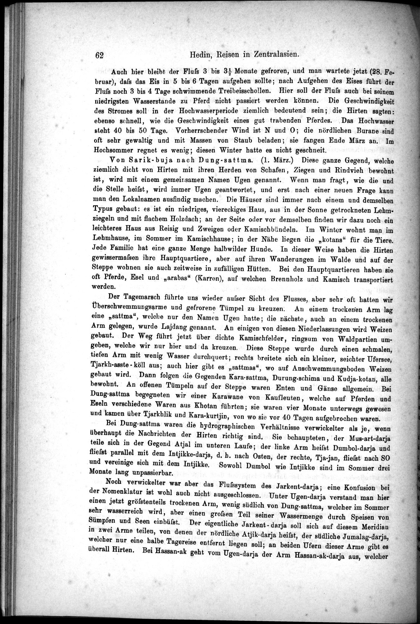 Die Geographische-Wissenschaftlichen Ergebnisse meiner Reisen in Zentralasien, 1894-1897 : vol.1 / 74 ページ（白黒高解像度画像）