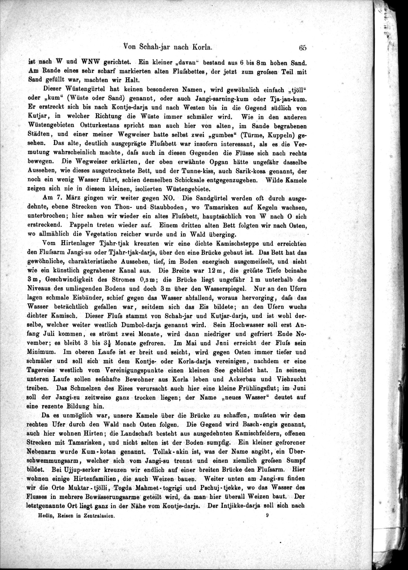 Die Geographische-Wissenschaftlichen Ergebnisse meiner Reisen in Zentralasien, 1894-1897 : vol.1 / Page 77 (Grayscale High Resolution Image)